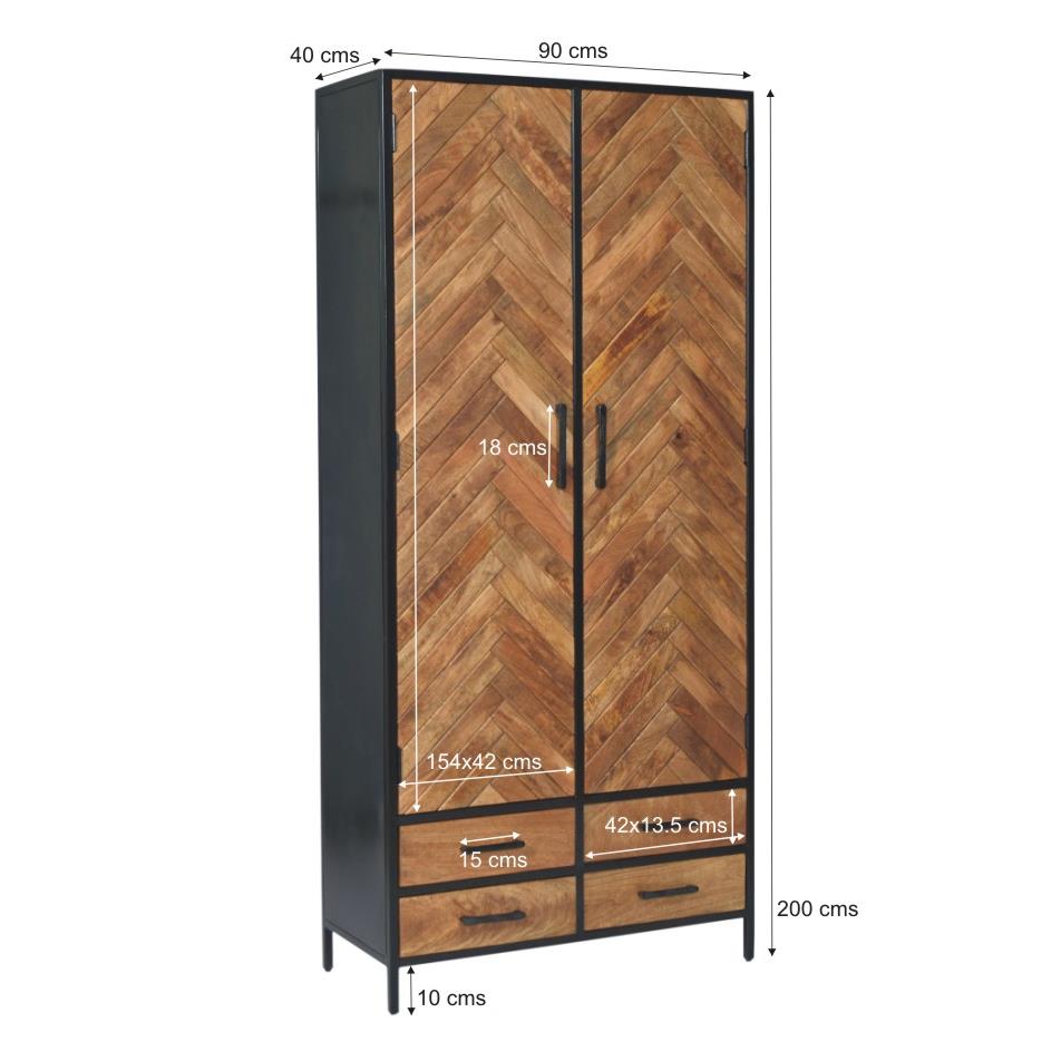 Livingfurn - Kabinet - Brooklyn 2 lade 90cm