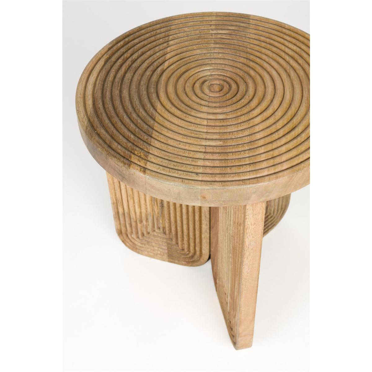 Housecraft Maeze Bijzettafel Hout Rond 40 cm - Bruin