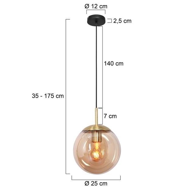 Steinhauer Hanglamp Bollique Messing Ø 25cm 3497ME