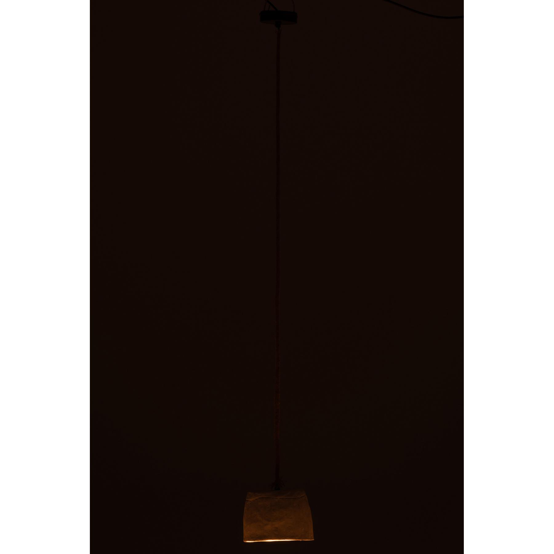 J-Line - Hanglamp Cup Papier Mache Wit Small - 20x20x15cm