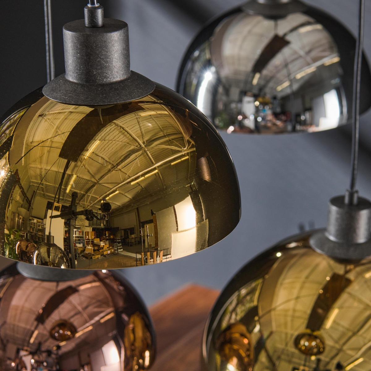 AnLi Style Hanglamp 4+3 disk glass tricolore