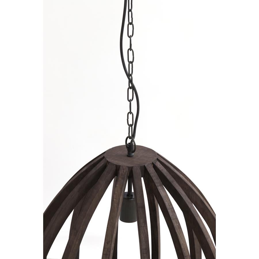 Light&living Hanglamp Ø40x42 cm BARSIA hout donker bruin