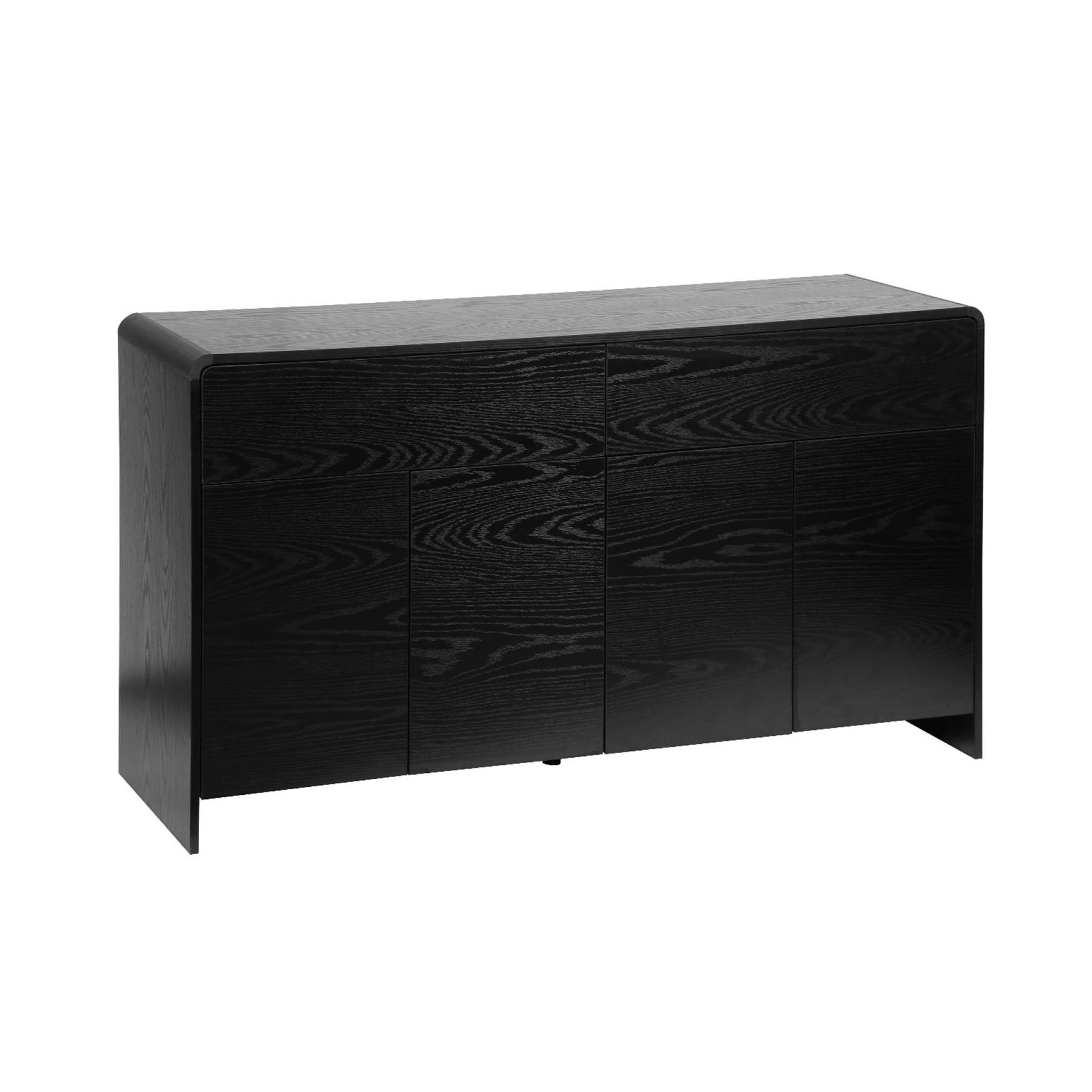 sweeek - Dressoir met 2 lades en 4 deuren met afgerond houteffect