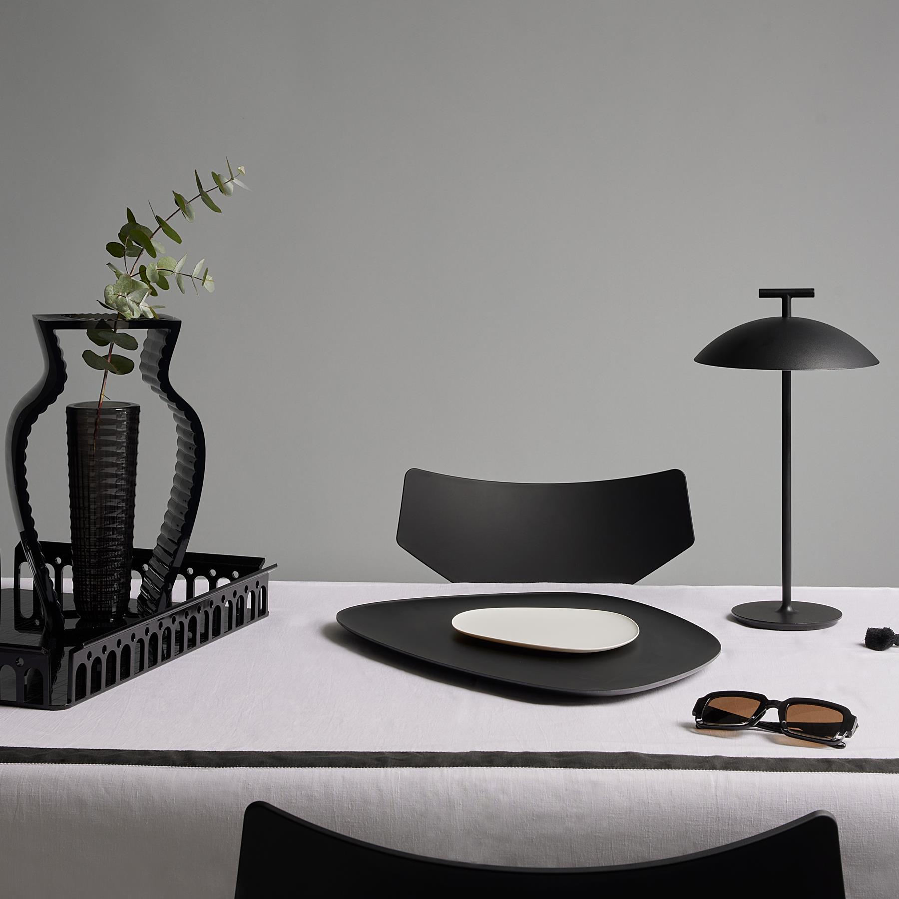 Kartell Mini Geen-A Oplaadbare Tafellamp -  Zwart 
