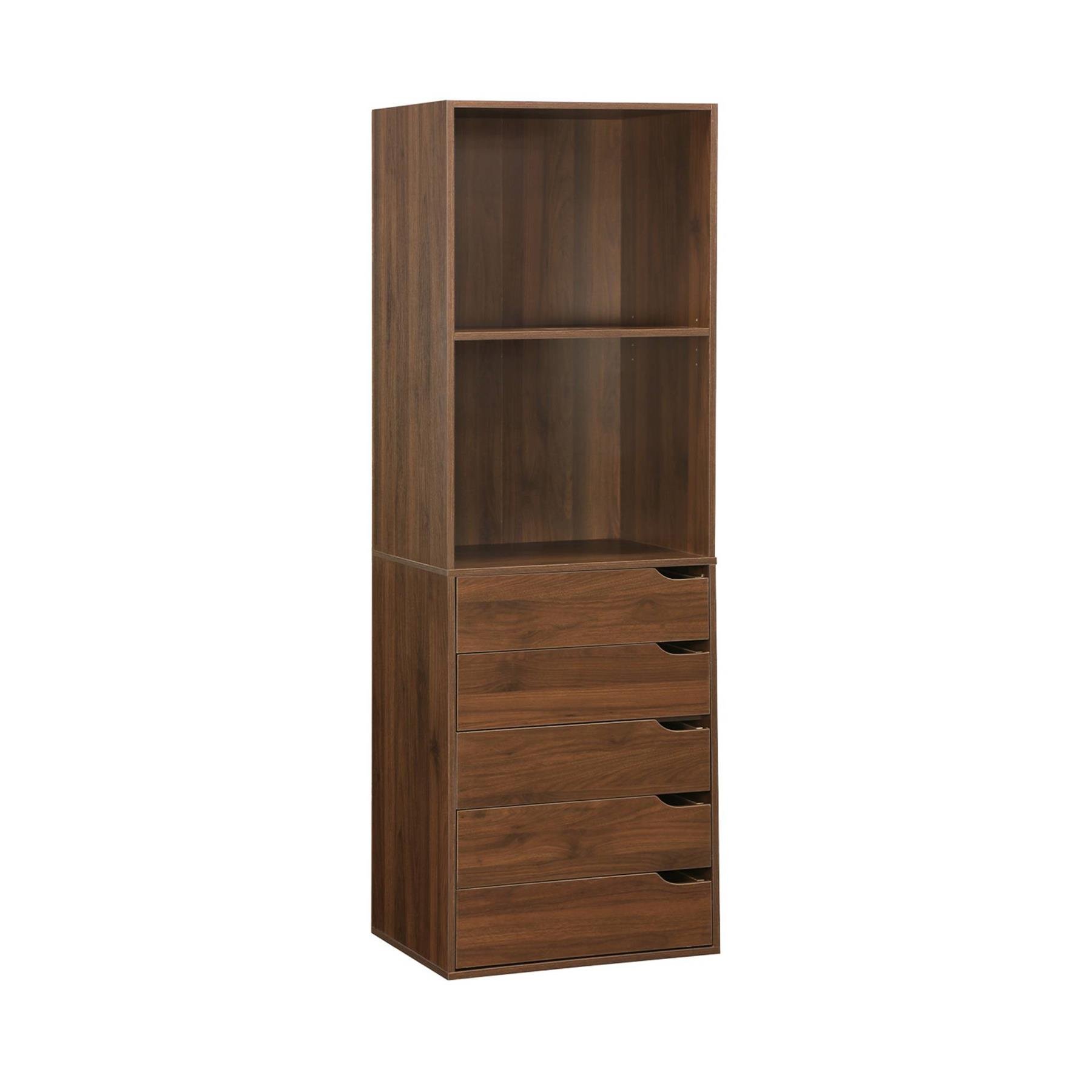 sweeek - Garderobemodule met 5 laden en 2 legplanken