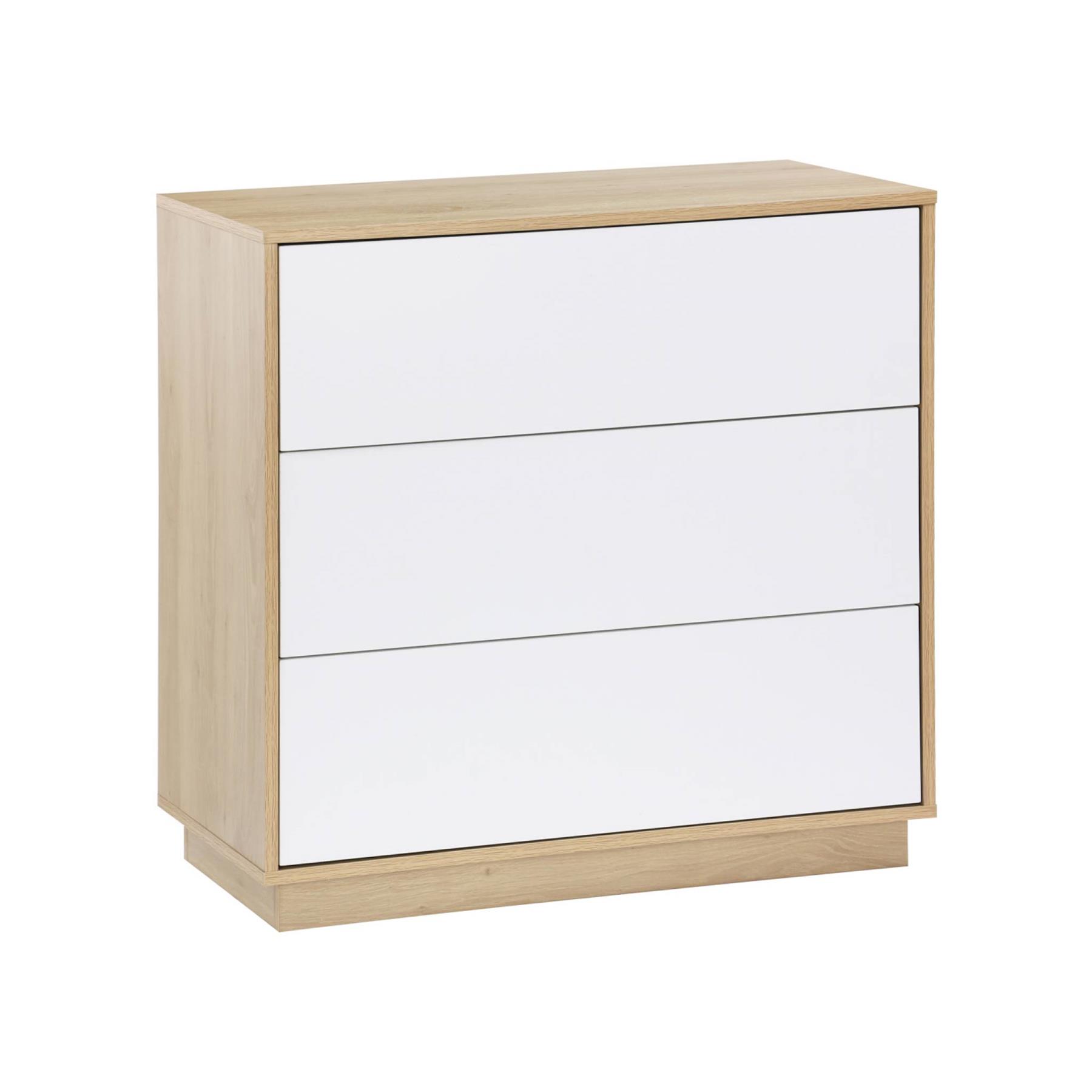 sweeek - Commode met 3 lades in bicolor houteffect
