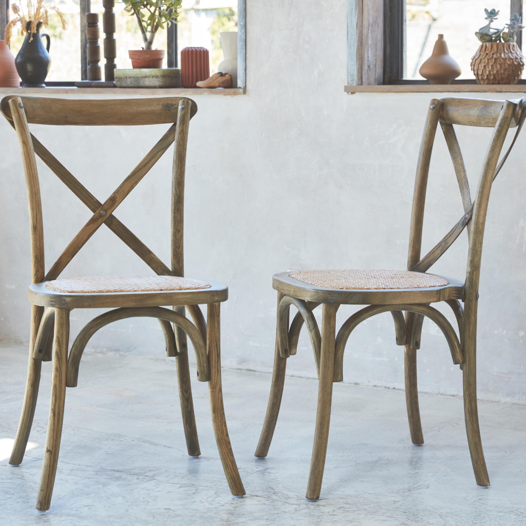 sweeek - Vintage houten bistrostoel (set van 2)