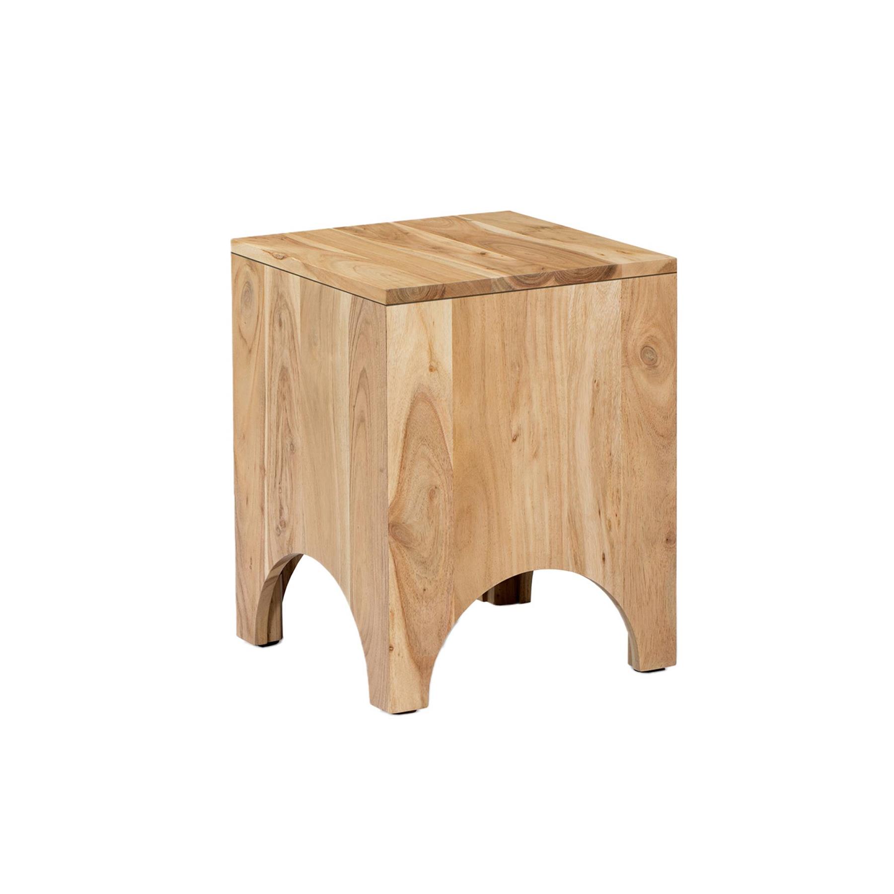 sweeek - Acacia houten bijzettafel, nachtkastje