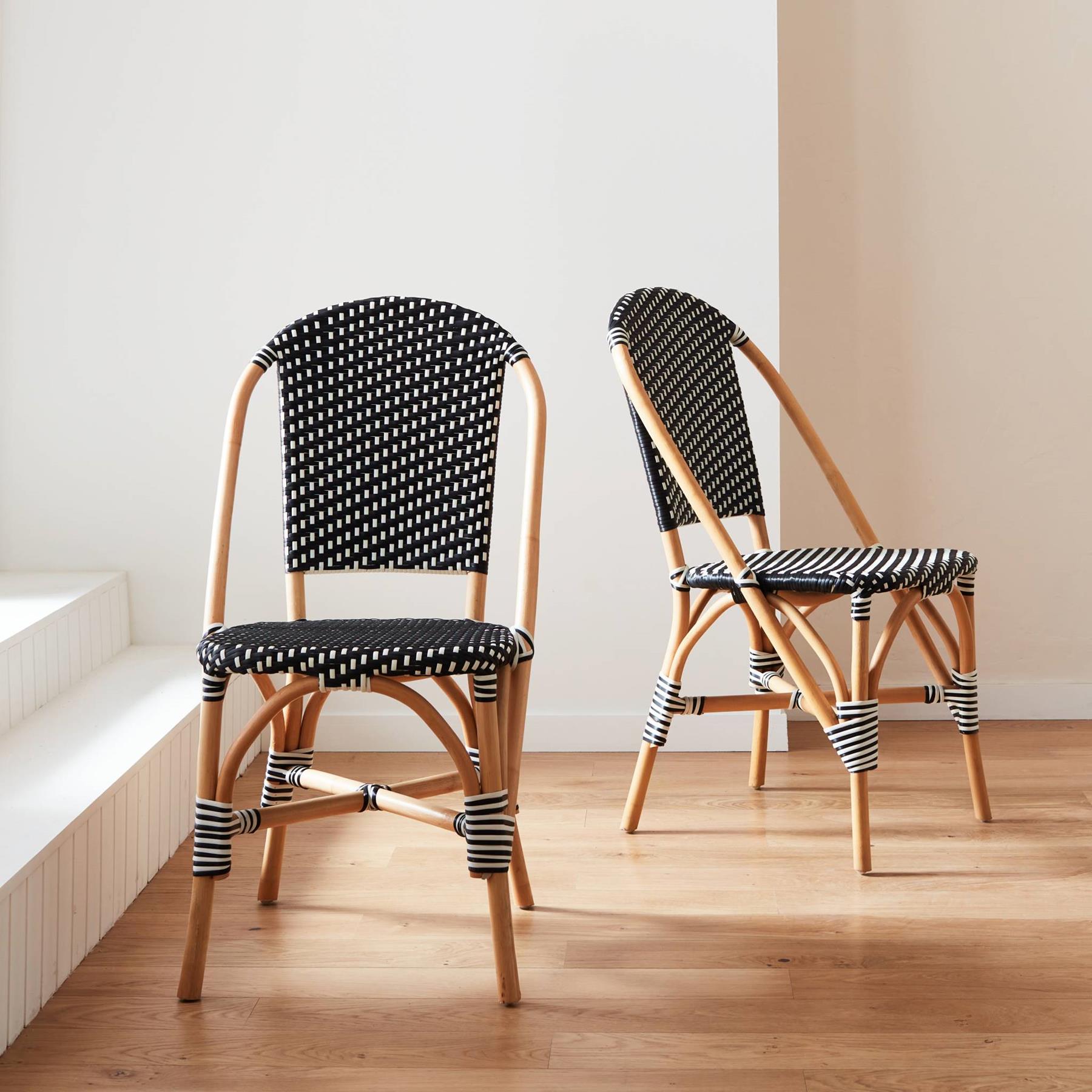 sweeek - Rotan en poly rotan bistrostoel (set van 2)