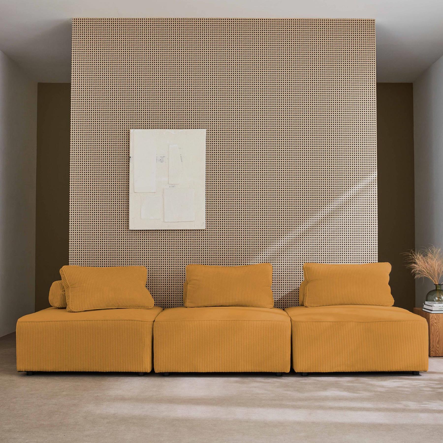 sweeek - Chaise voor modulaire bank in ribfluweel (set van 3)