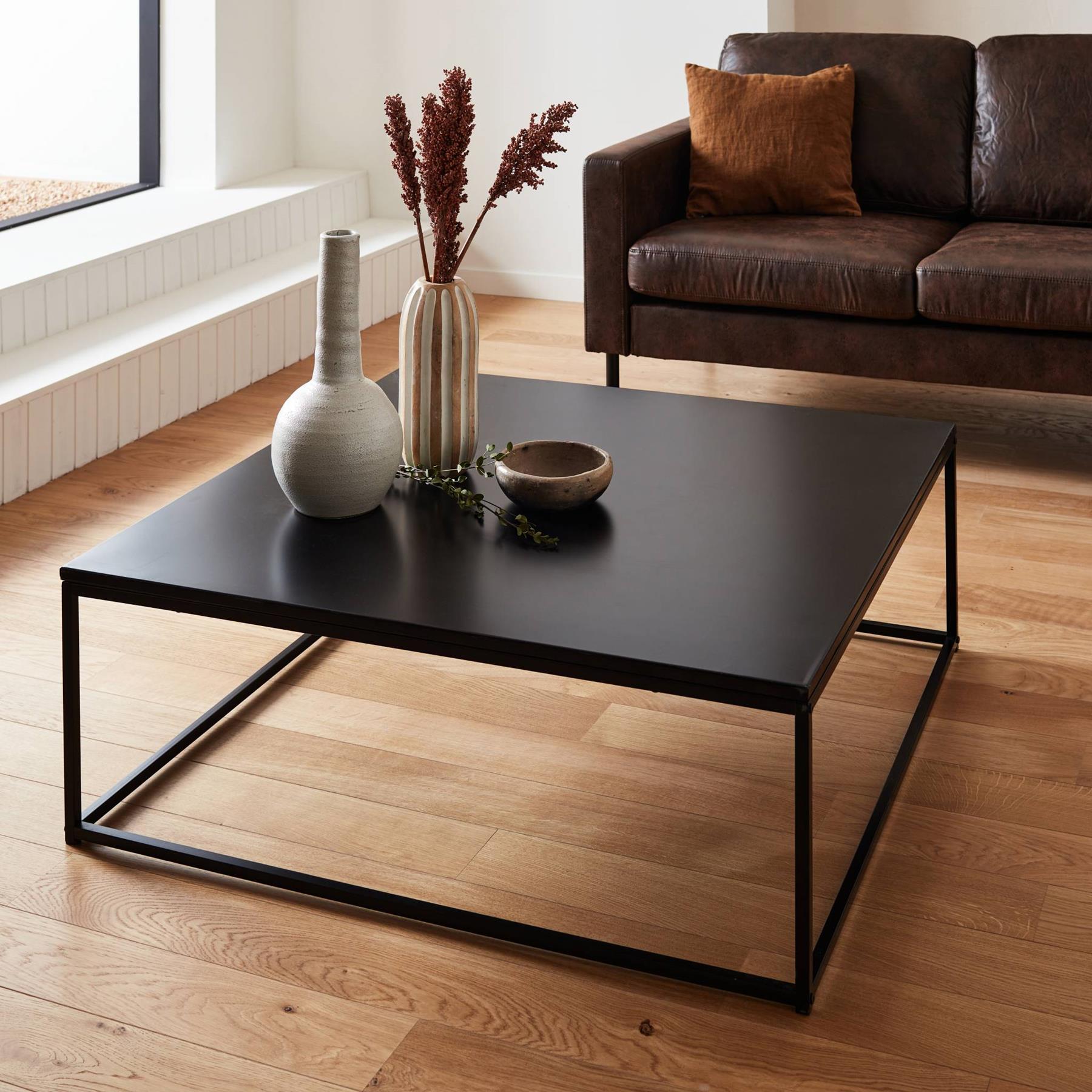 sweeek - Salontafel zwart metaal design - Industrielle