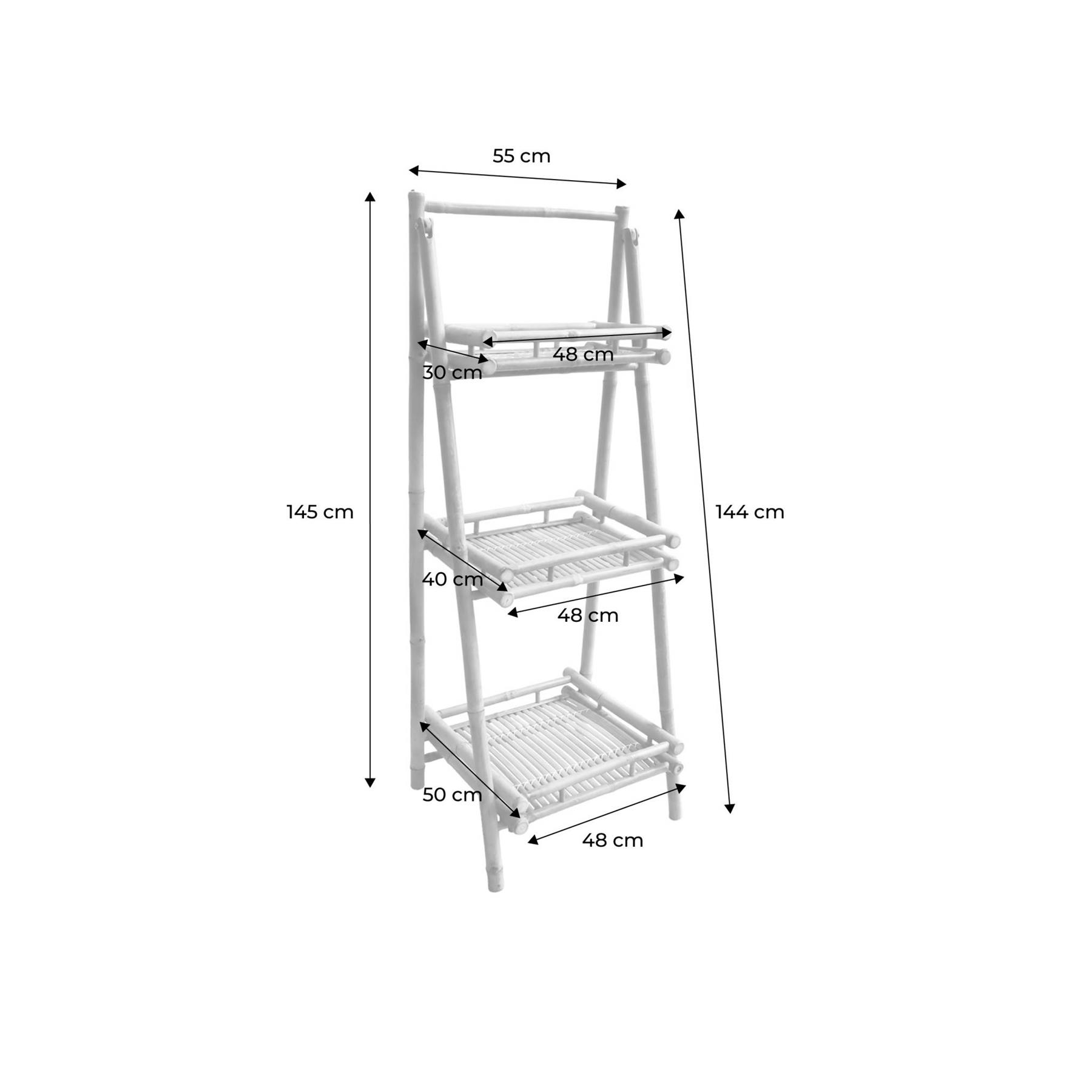 sweeek - Bamboe boekenplank met 3 niveaus
