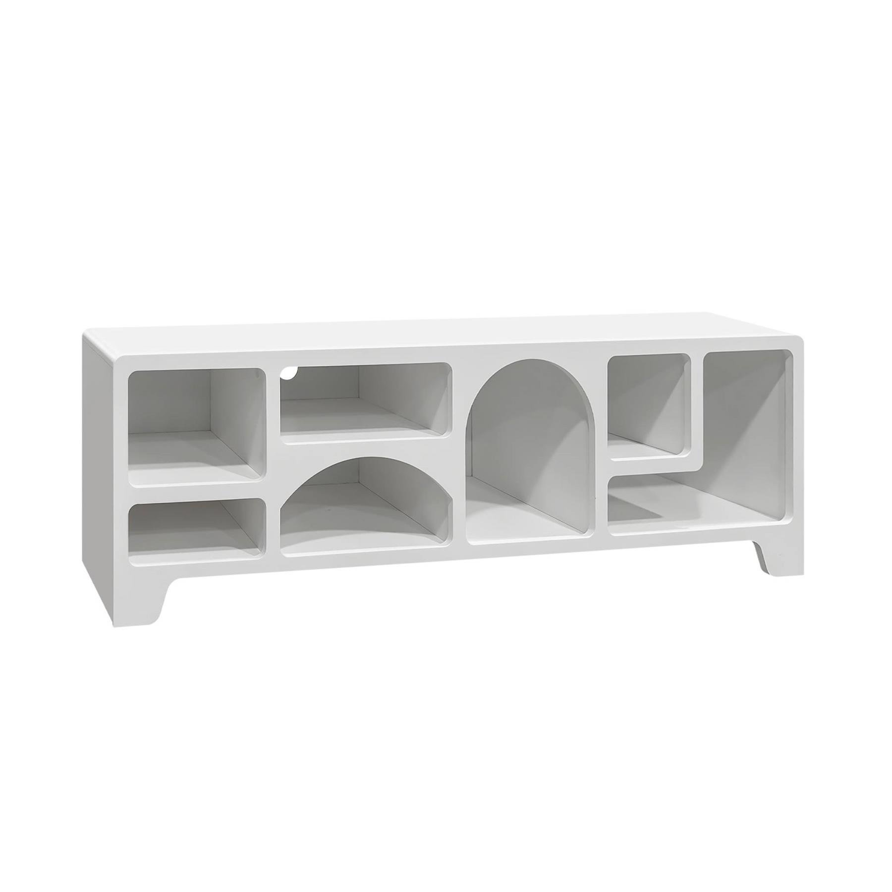sweeek - Wit hout effect organisch tv-meubel, 160cm