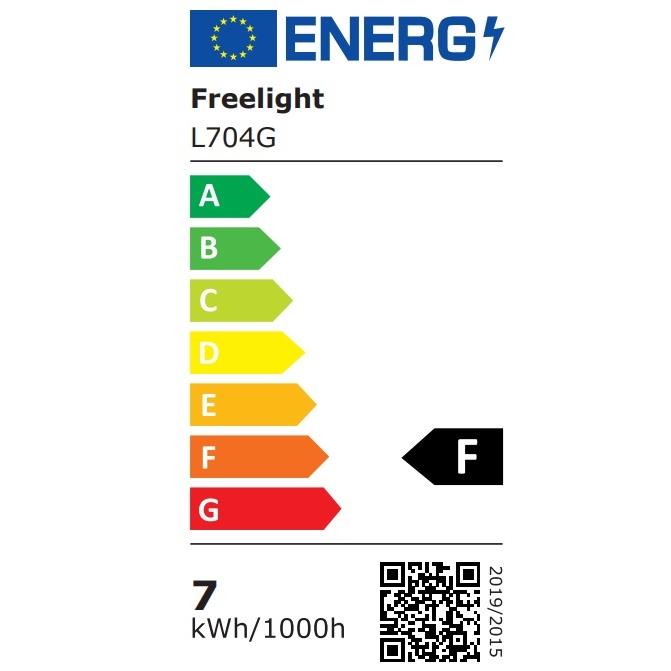 Freelight E27 7Watt Led Gold 64mm incl. Stappen Dimmer