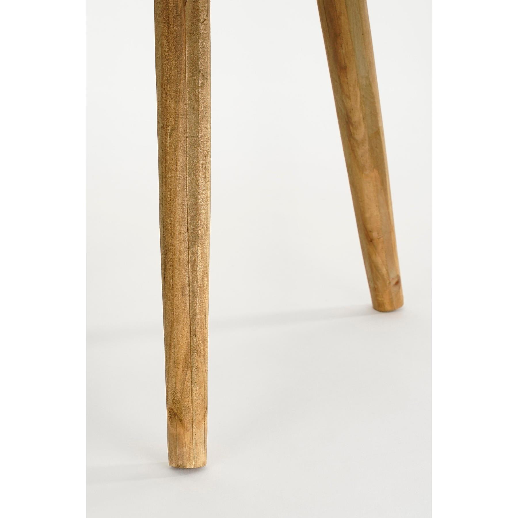 Mica Decorations Bold Bijzettafel - Ø26 cm - Gerecycled Hout - Bruin