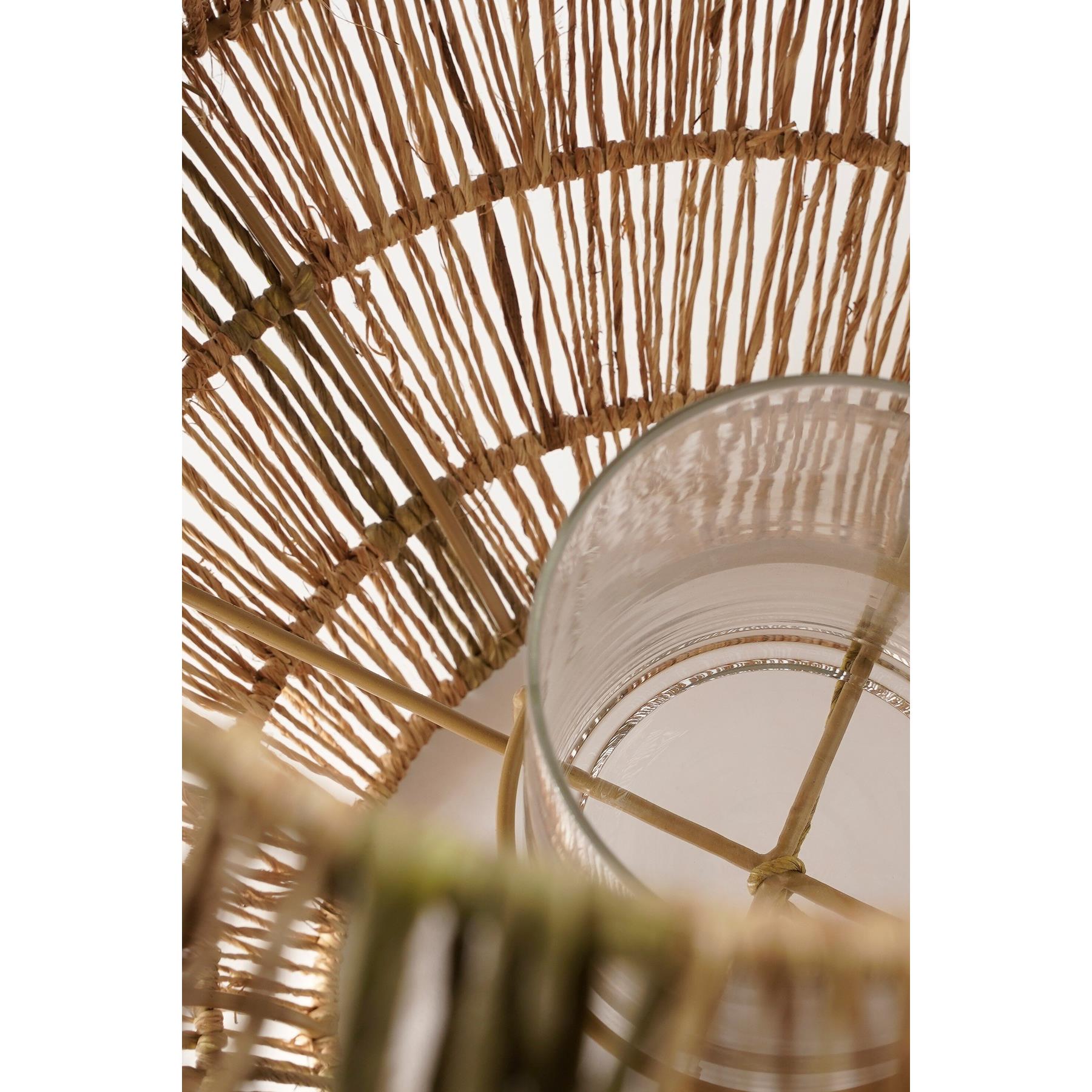 Mica Decorations Liliano Lantaarn - H51 x Ø40 cm - Jute - Donkergroen