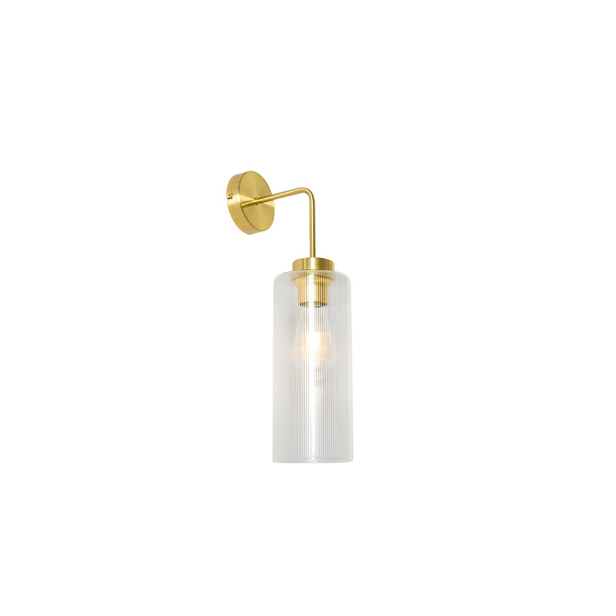 QAZQA Art Deco wandlamp goud met glas - Laura