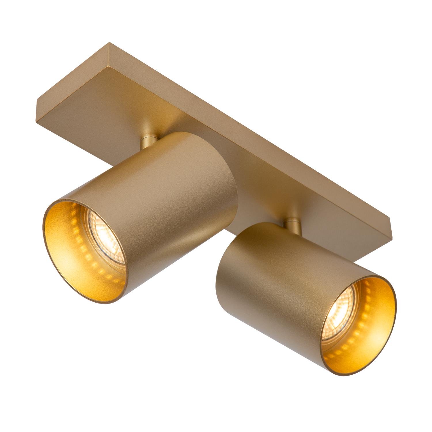 Atmooz Nuo 2 - Goud - Ø 7 cm - 2 Kantelbare Spots - Metaal - 50W