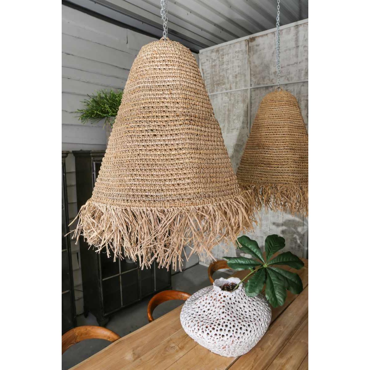 PTMD Kaj Natural woven sisal raffia lampshade