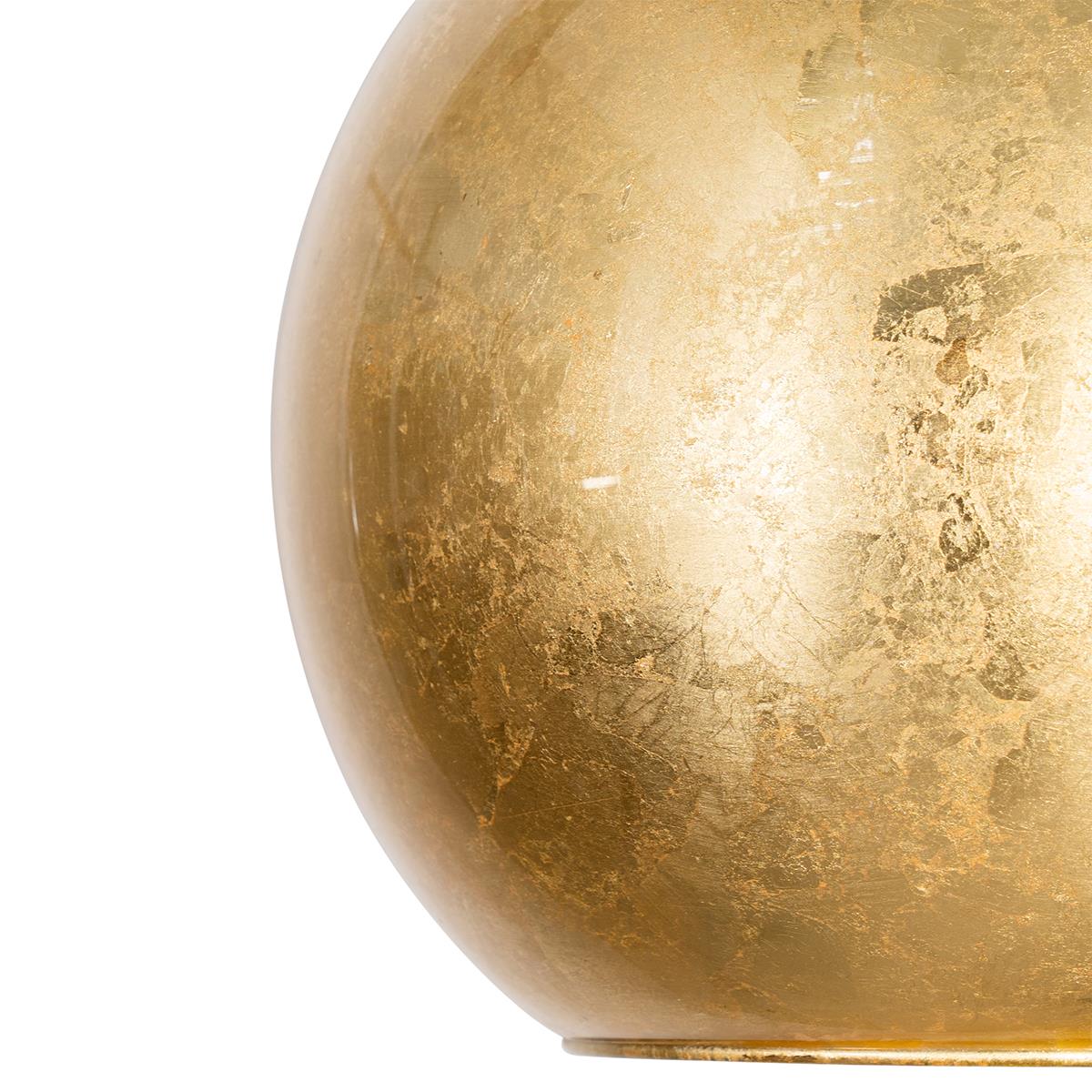 QAZQA Design hanglamp zwart met goud glas 3-lichts - Bert