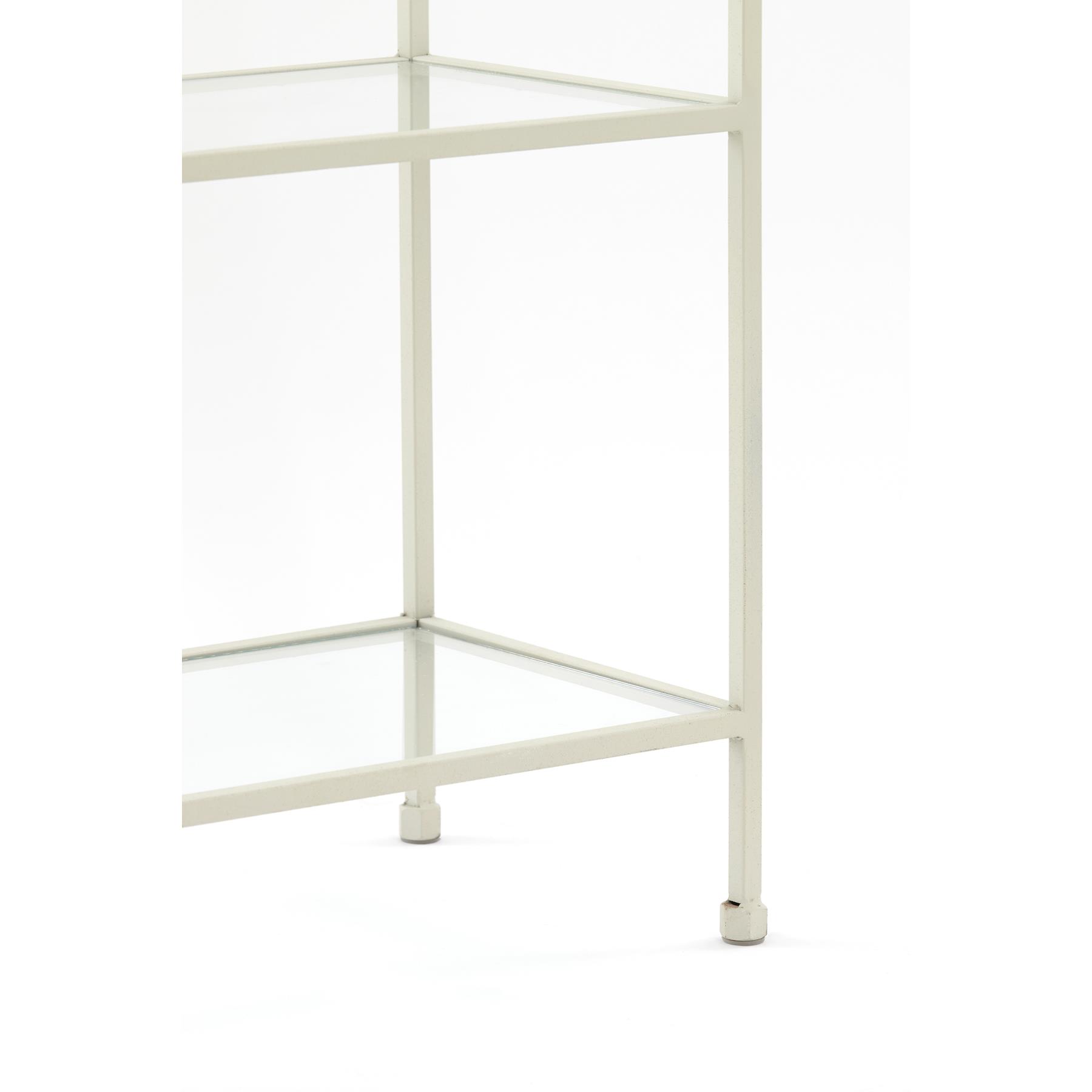 Light&living Kast open 100x34x214 cm AINO glas helder+crème