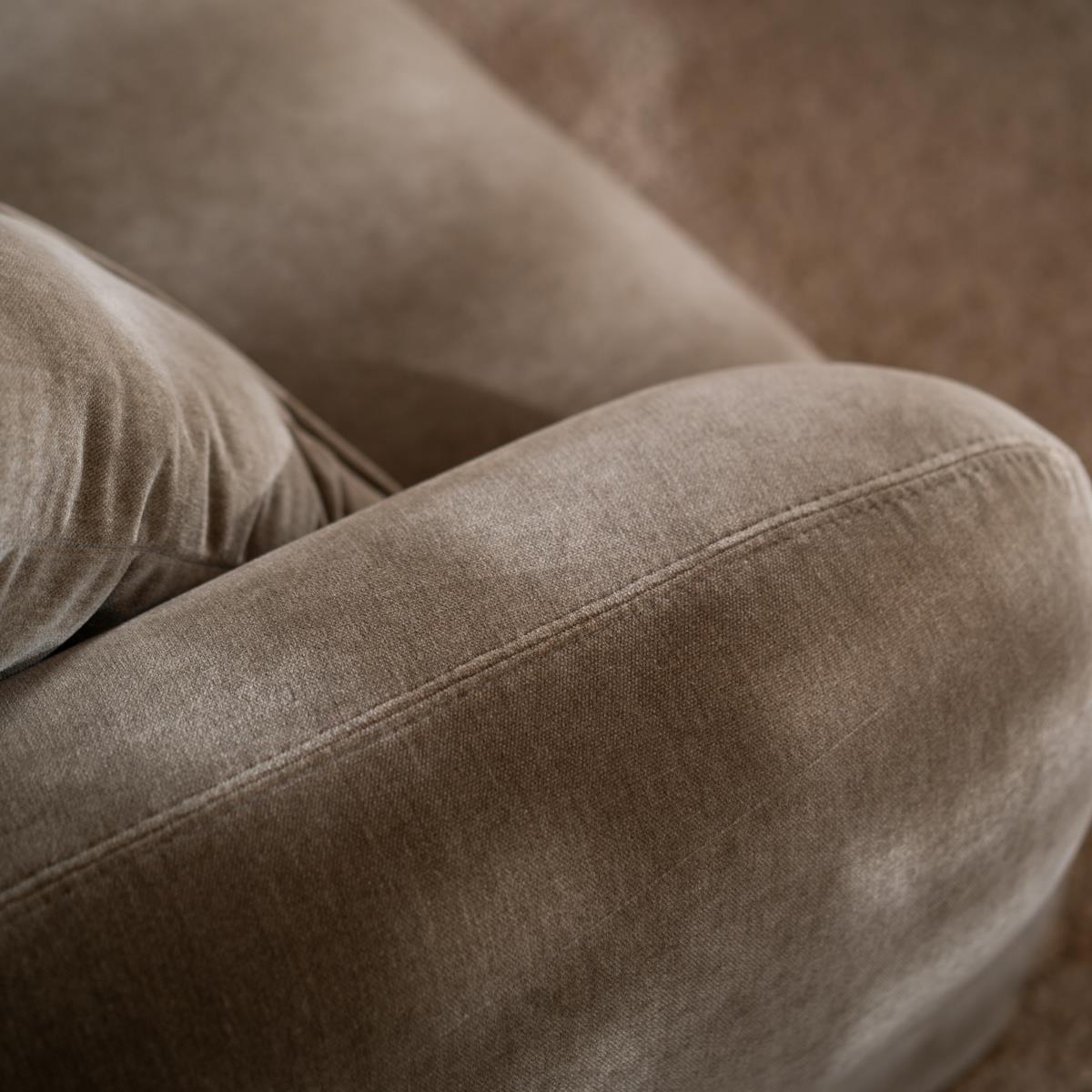 Bronx71 3-zitsbank Palermo velvet bruin