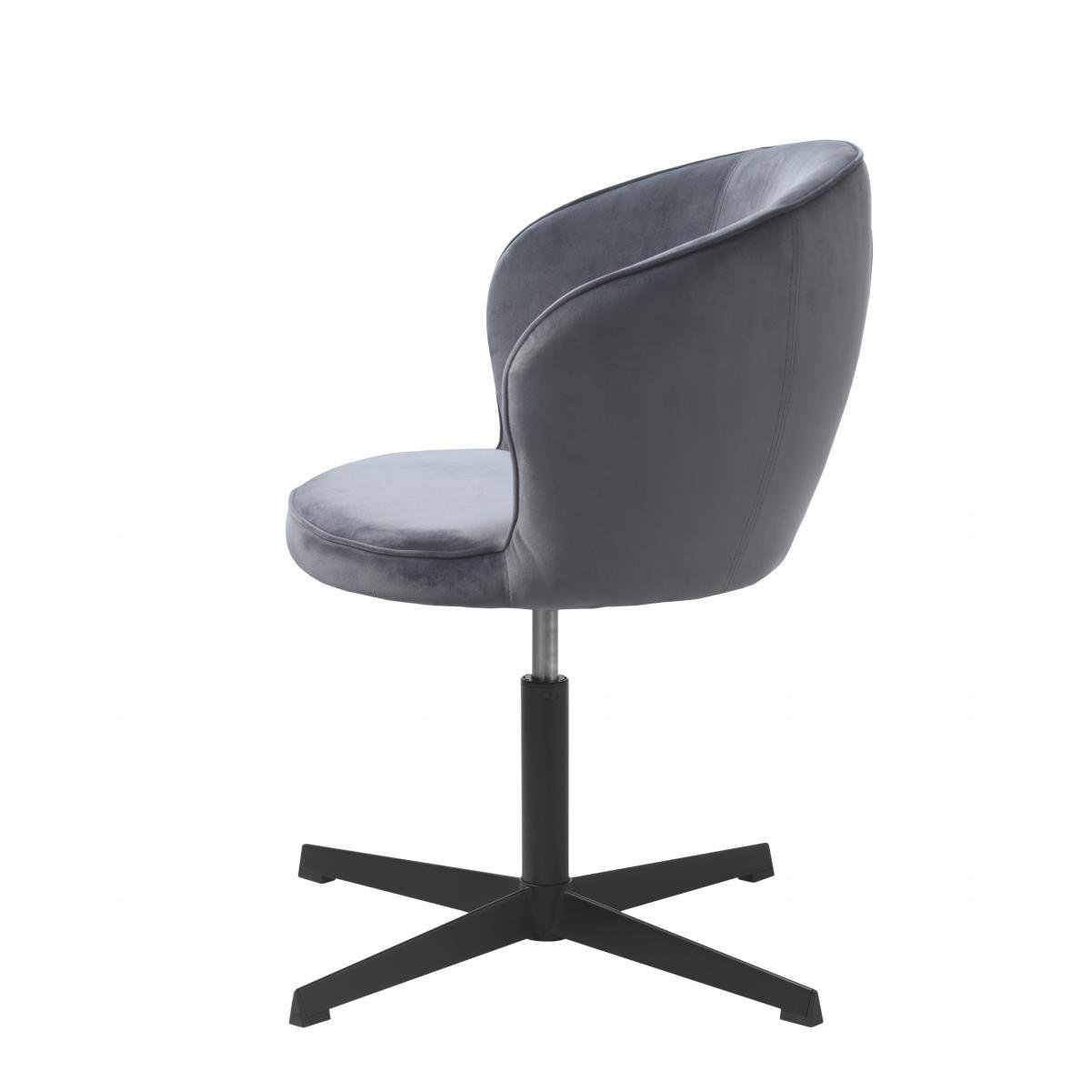 Nordic Home Arvid bureau armstoel - velvet - grijs