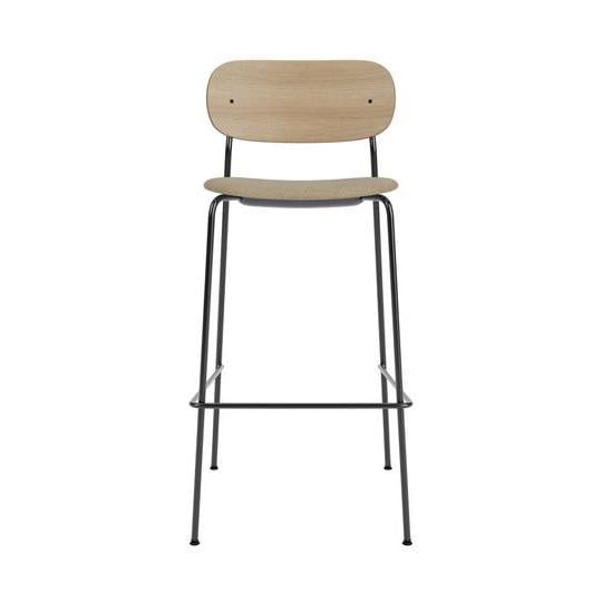 Audo Copenhagen Co Bar barkruk H105 zitting Bouclé 02 naturel eiken