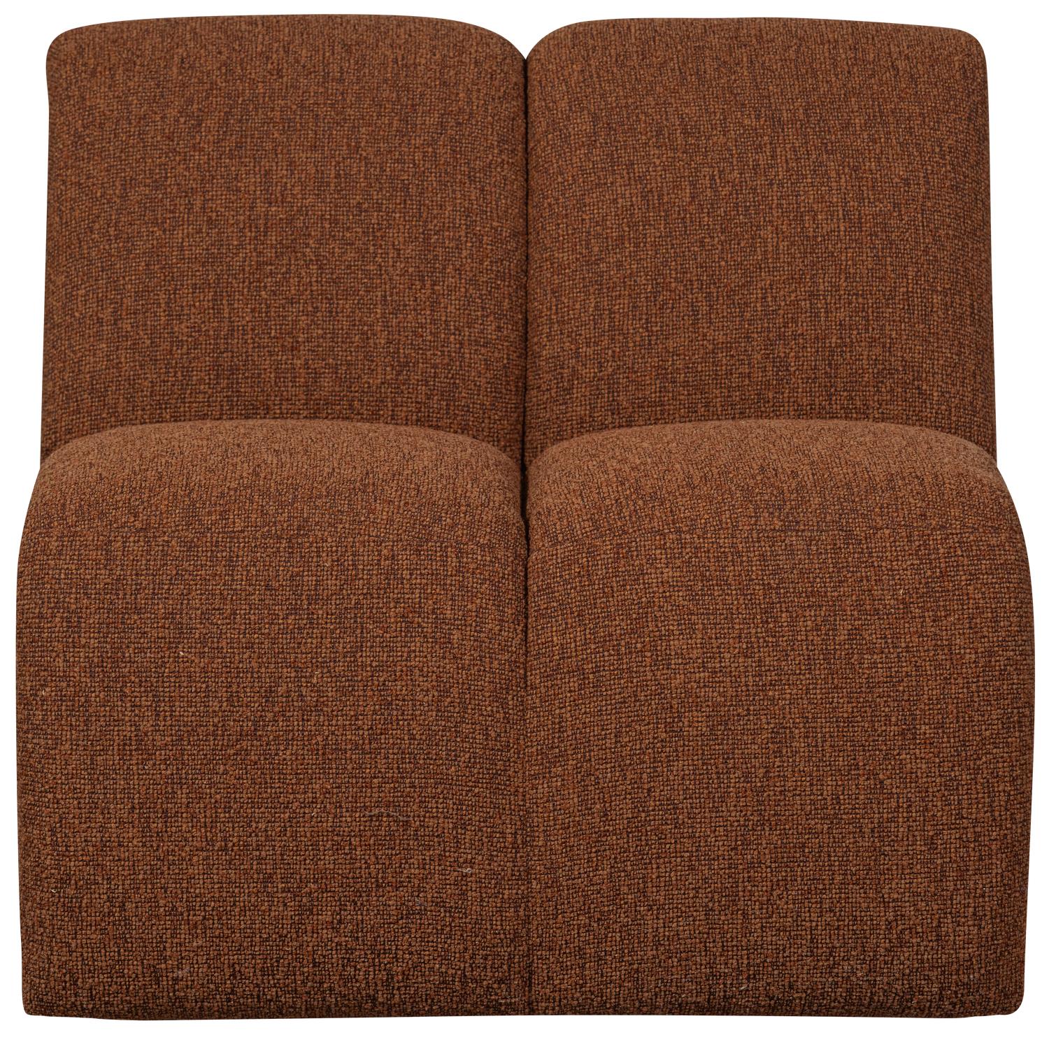 WOOOD Mojo 1-Zits Bank - Bouclé - Roest Bruin Melange - 74x80x97