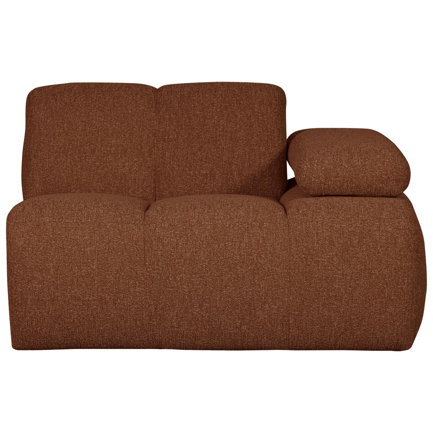 WOOOD Mojo 1-Zits Bank Met Arm Rechts - Bouclé - Roest Bruin Melange