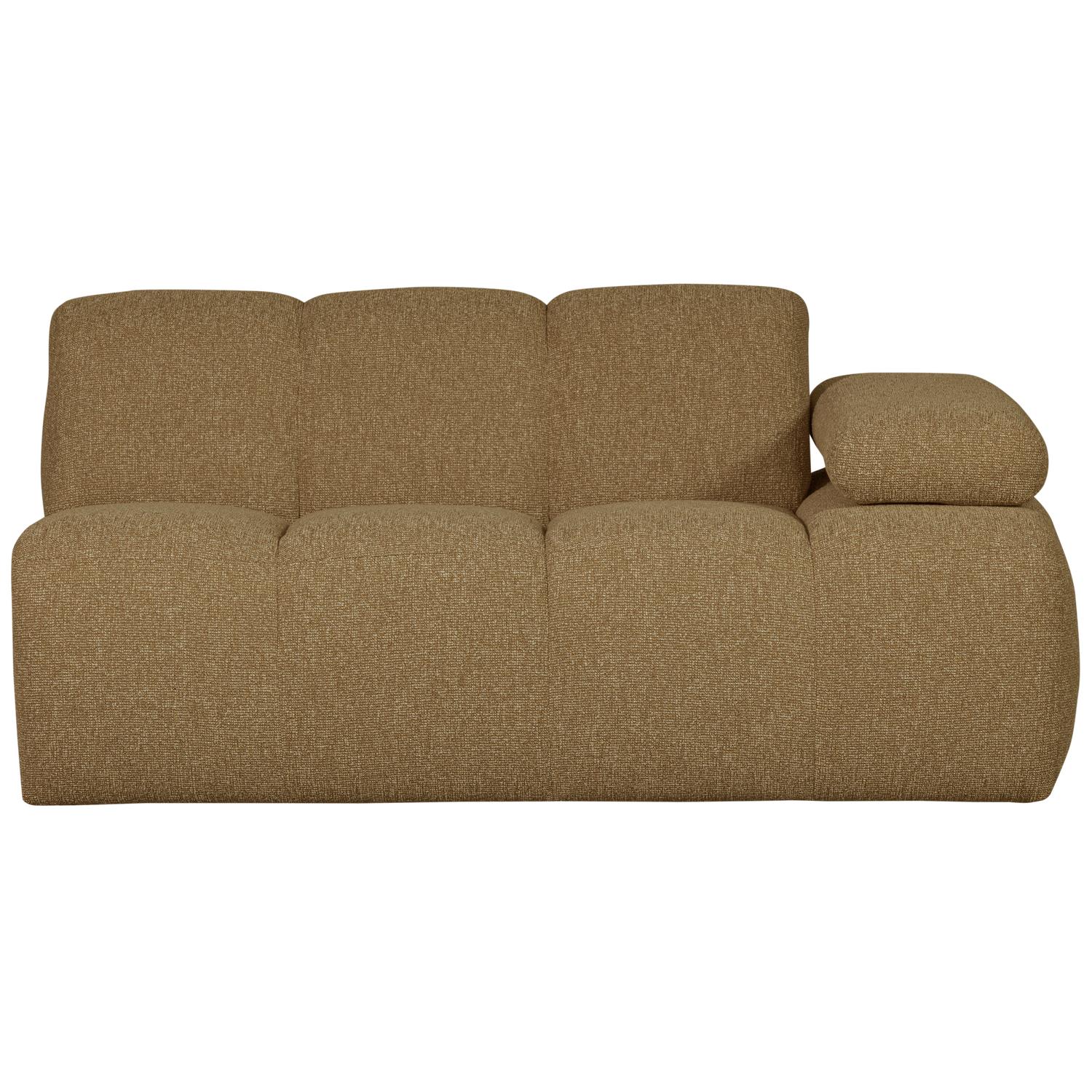 WOOOD Mojo 1,5-Zits Bank Met Arm Rechts - Bouclé - Geel|Bruin