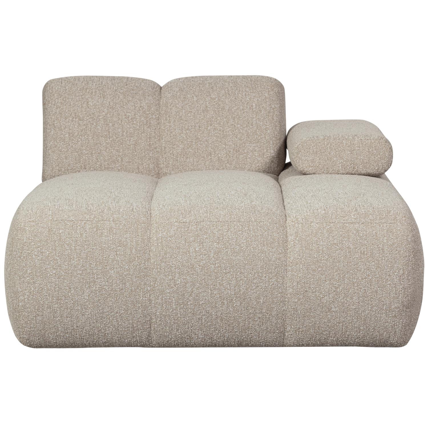 WOOOD Mojo Chaise Longue Elementenbank Rechts - Bouclé - Beige