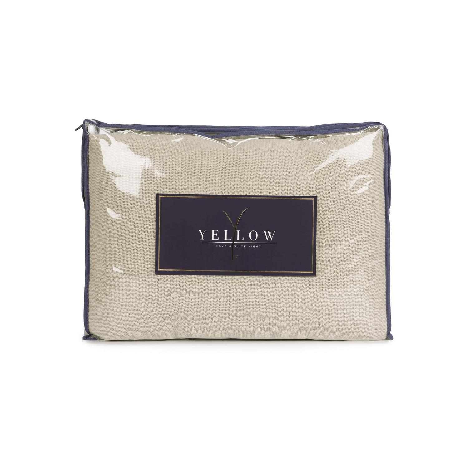 Yellow Katoen Bedsprei Plaid Ica - moon sand