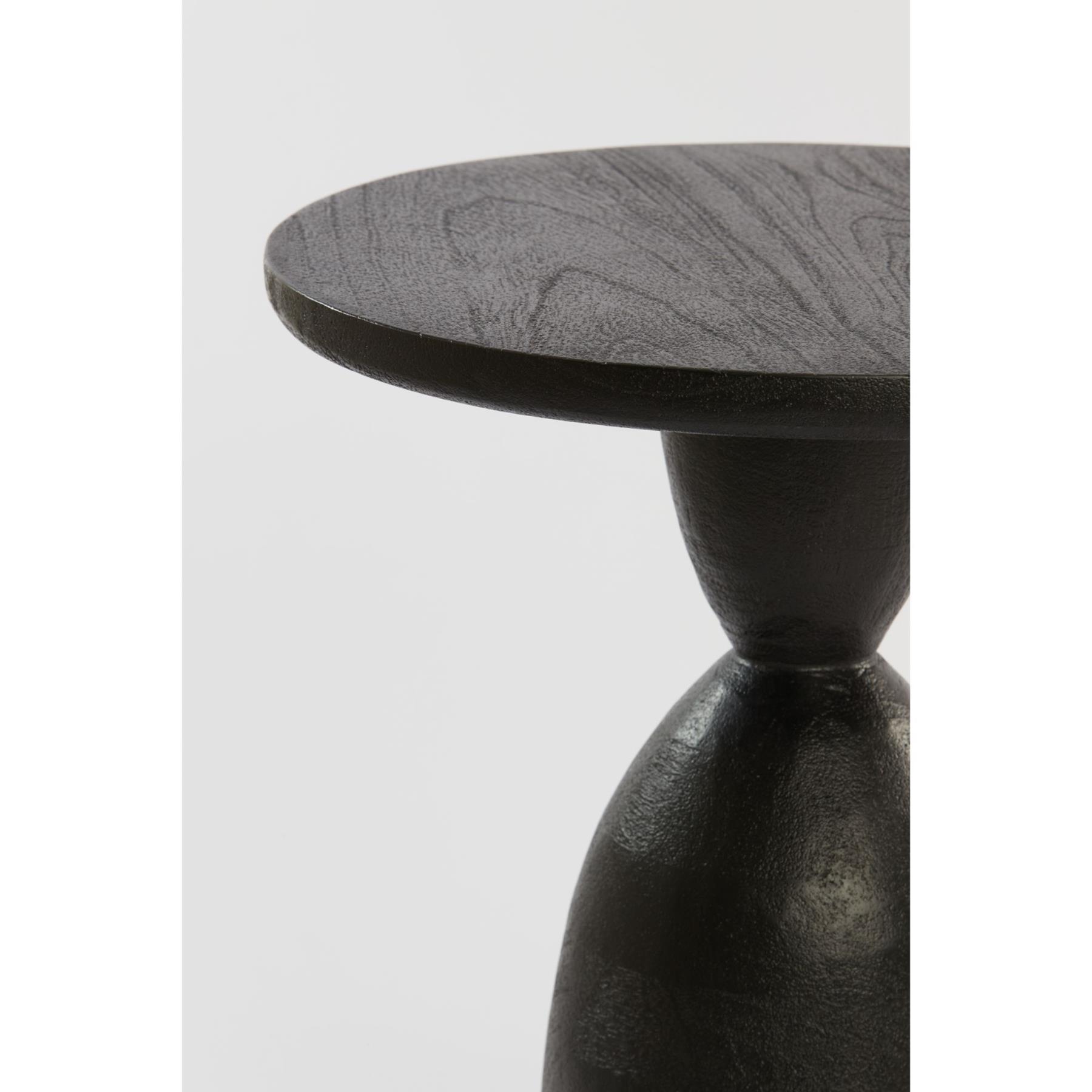 Light & Living Bijzettafel Torir - Zwart - Ø40cm
