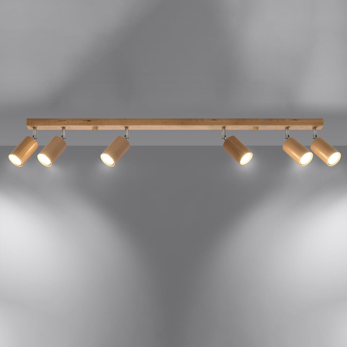 Bussandri Plafondlamp scandinavisch - Hout - Hout kleur