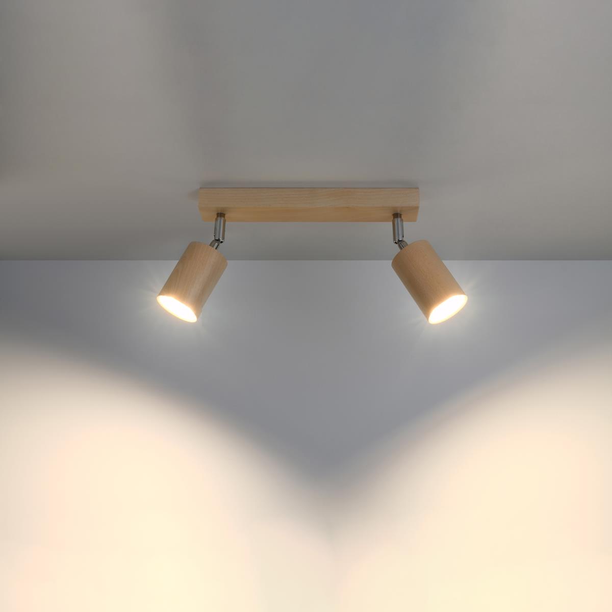Bussandri Plafondlamp scandinavisch - Hout - Hout kleur