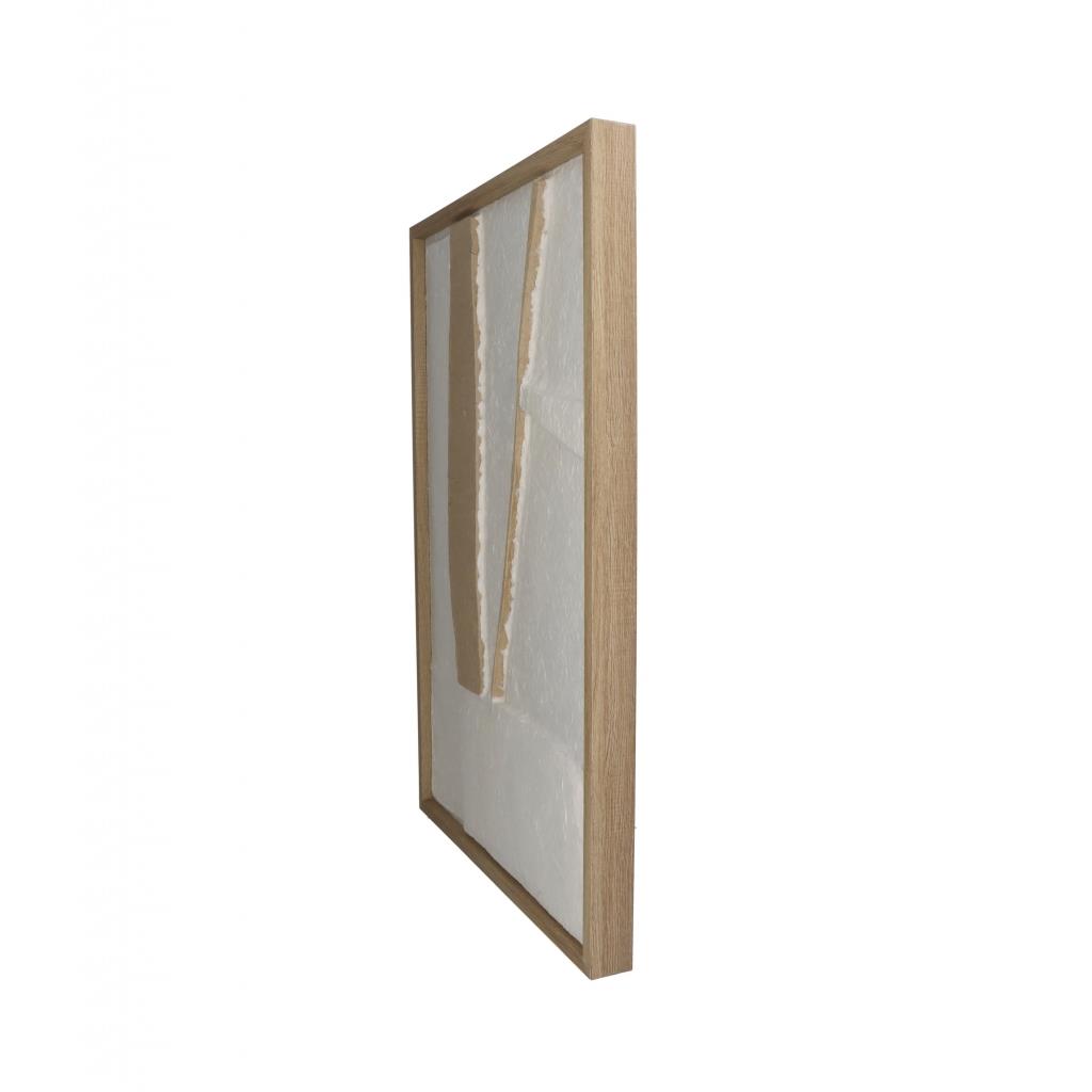 HD Collection Wanddeco D Abstract - Beige|Hout - Naturel|Wit - Papier