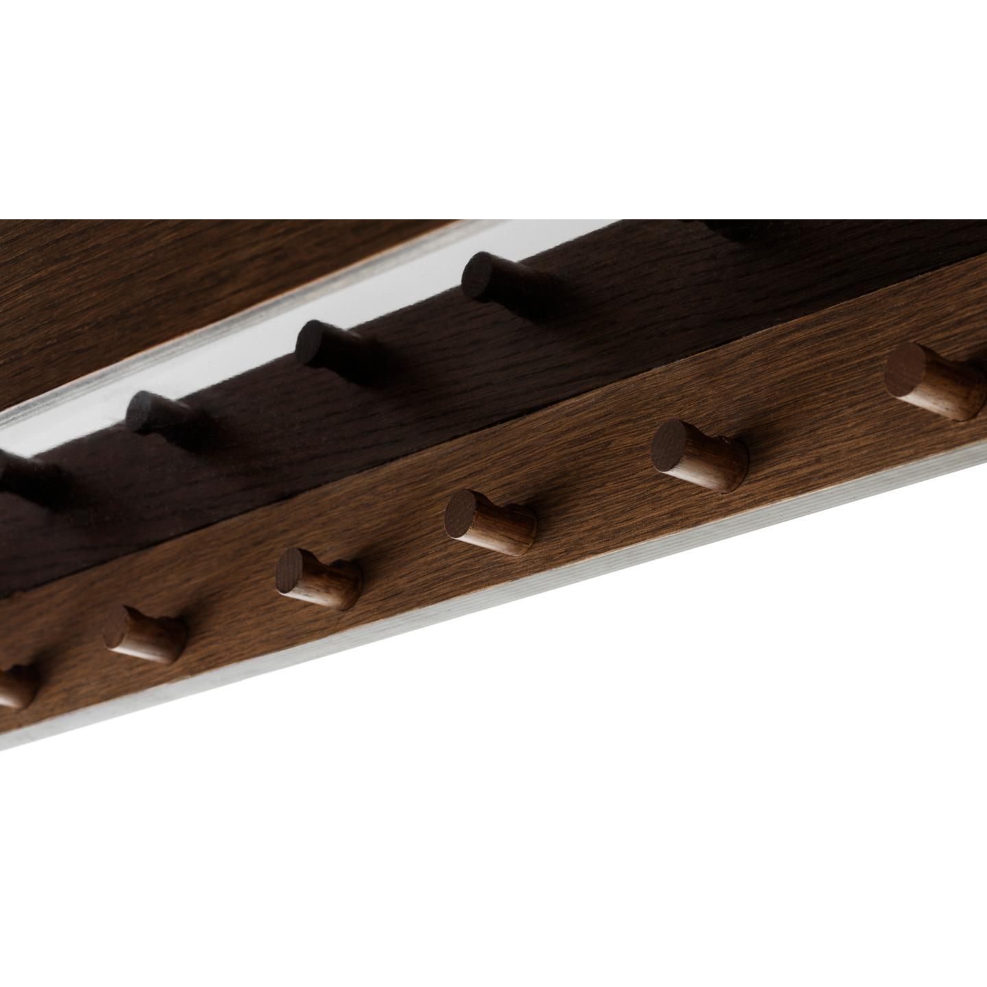 Audo Copenhagen Epoch 115 wandkapstok met plank donker eiken|zwart