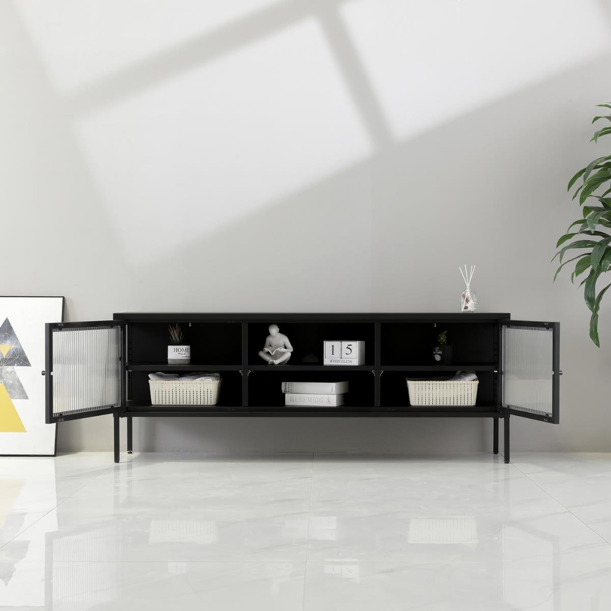 DS4U Next Level industrieel metalen tv meubel - recht