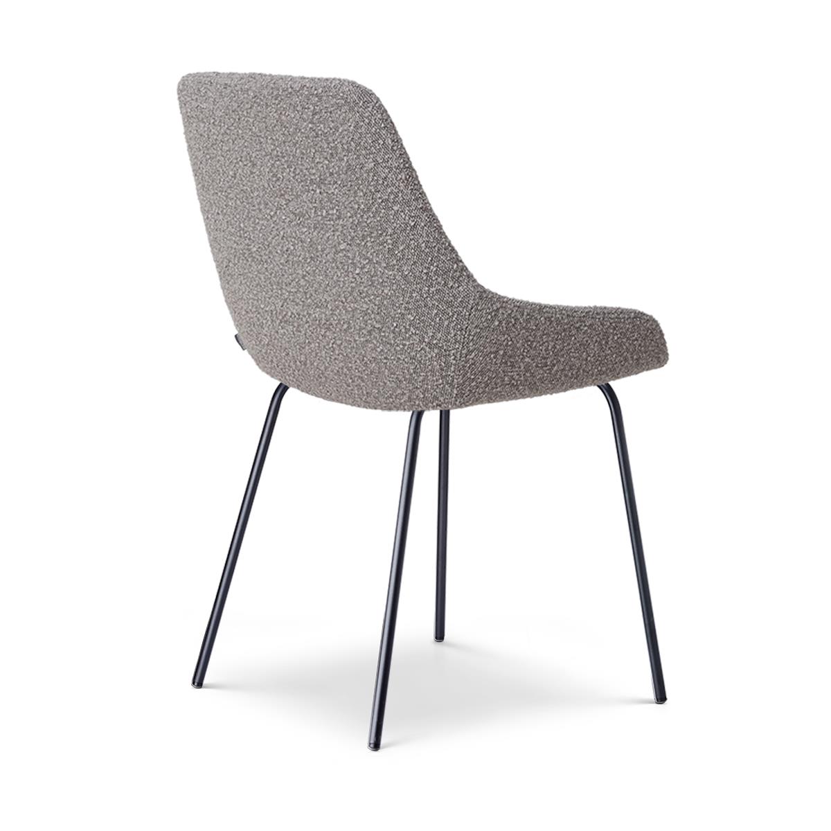 Nolon Nora-Isa Eetkamerstoelen Set van 2 - Bouclé Taupe - Zwart