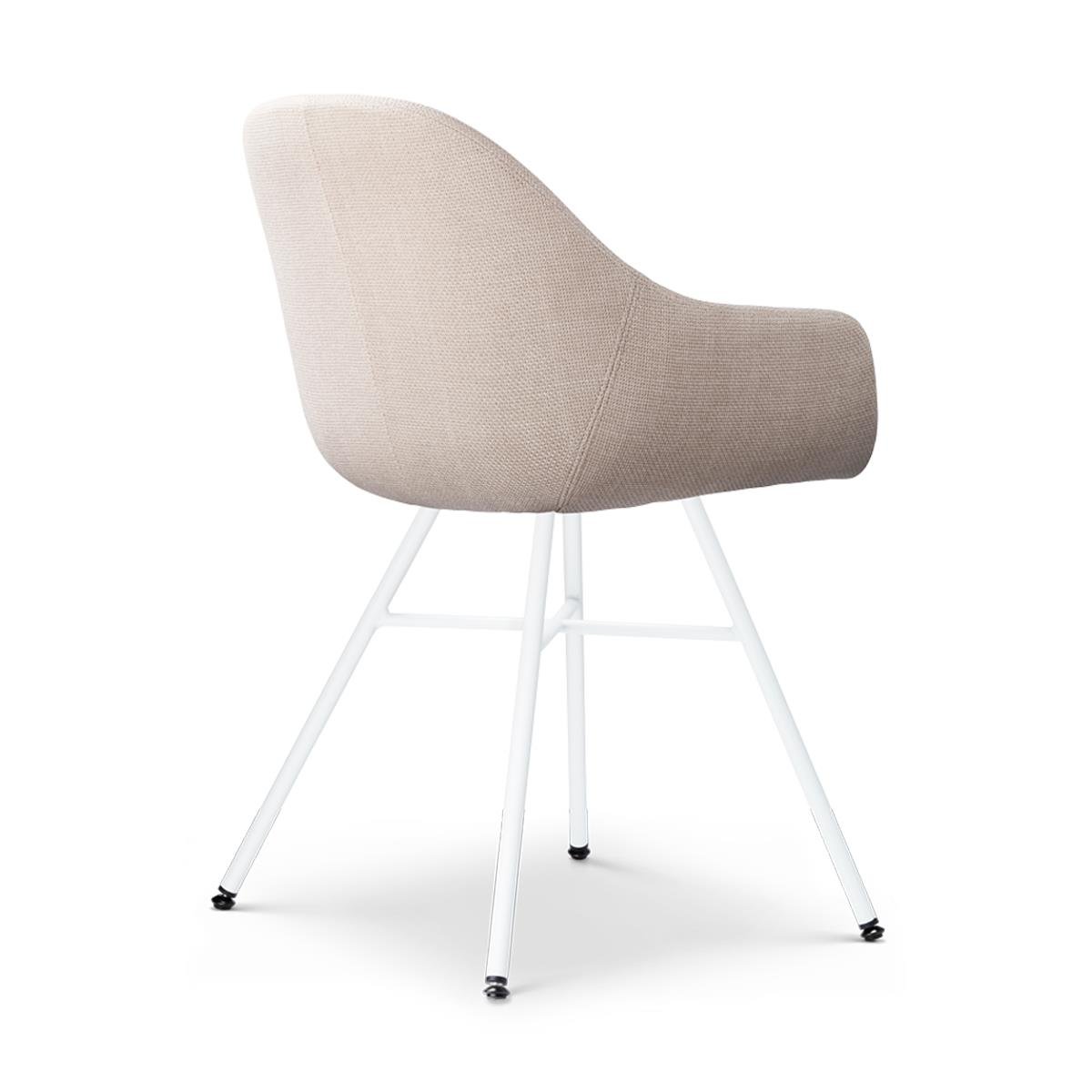 Nolon Noa-Mae Eetkamerstoelen Set van 2 - Beige - Witte Poten