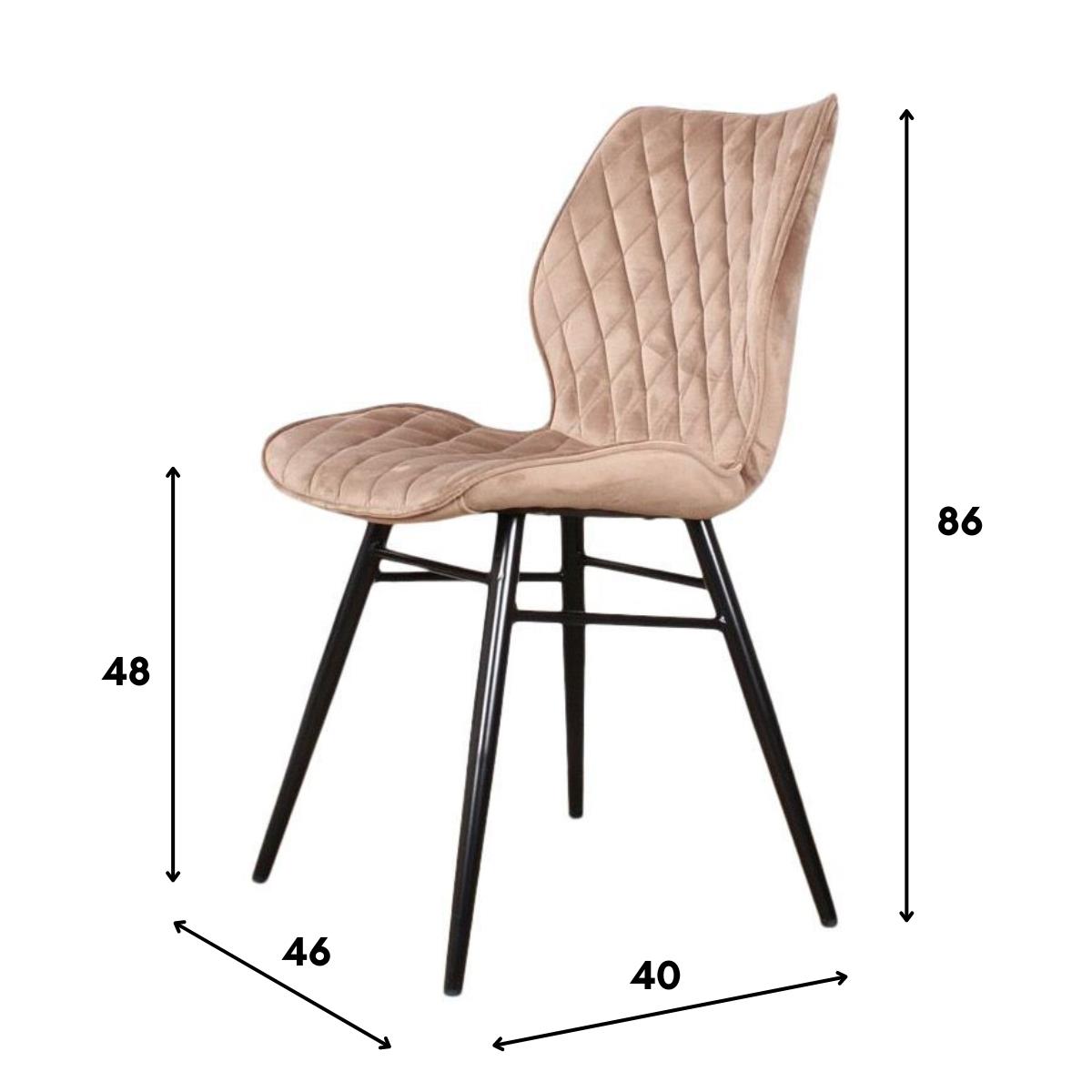 DS4U Ruby eetkamerstoel 2.0 velvet zwart