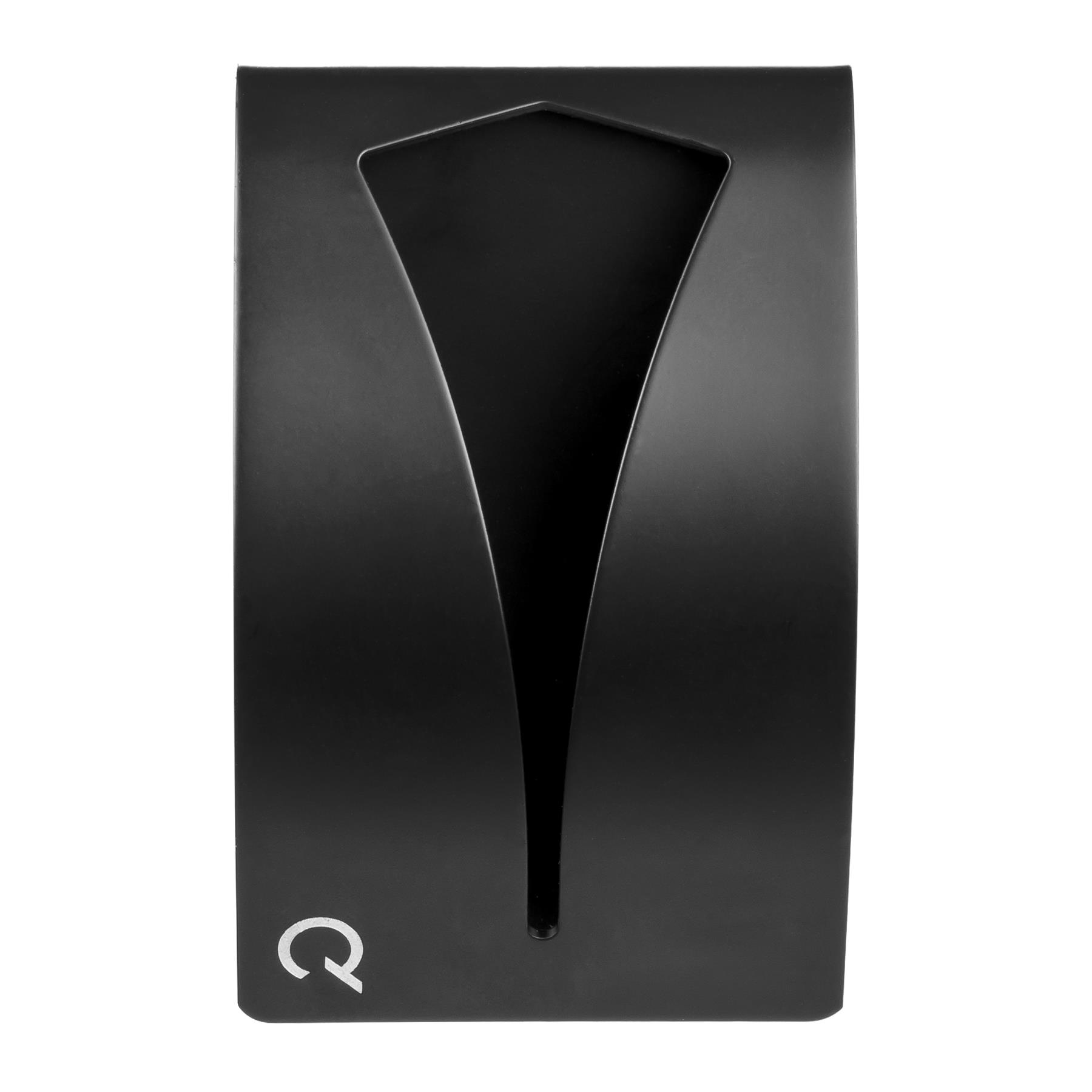 QUVIO Handdoekenhouder plakstrip RVS - Zwart