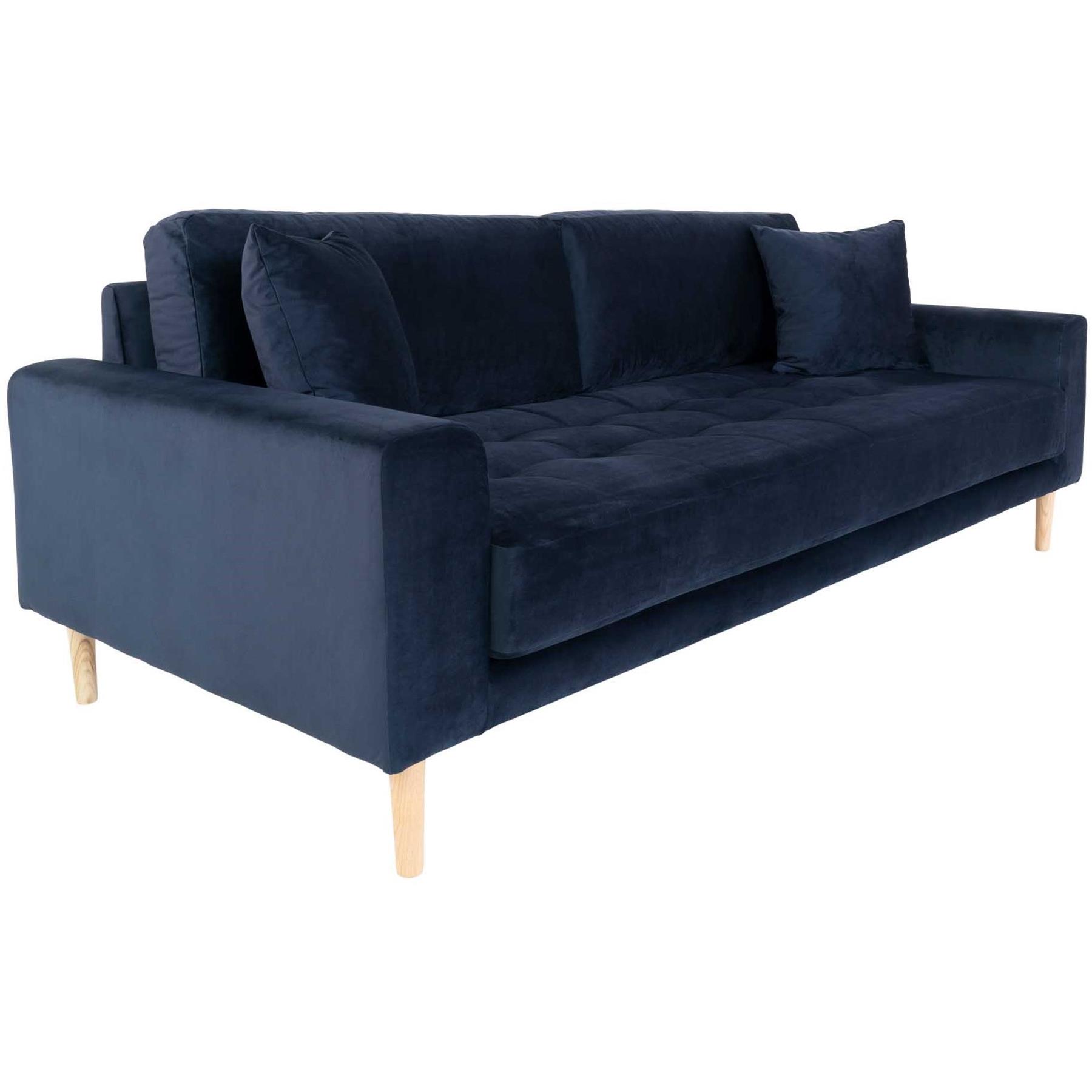 House Nordic Lido Donkerblauw 3-Zits Bank Velvet