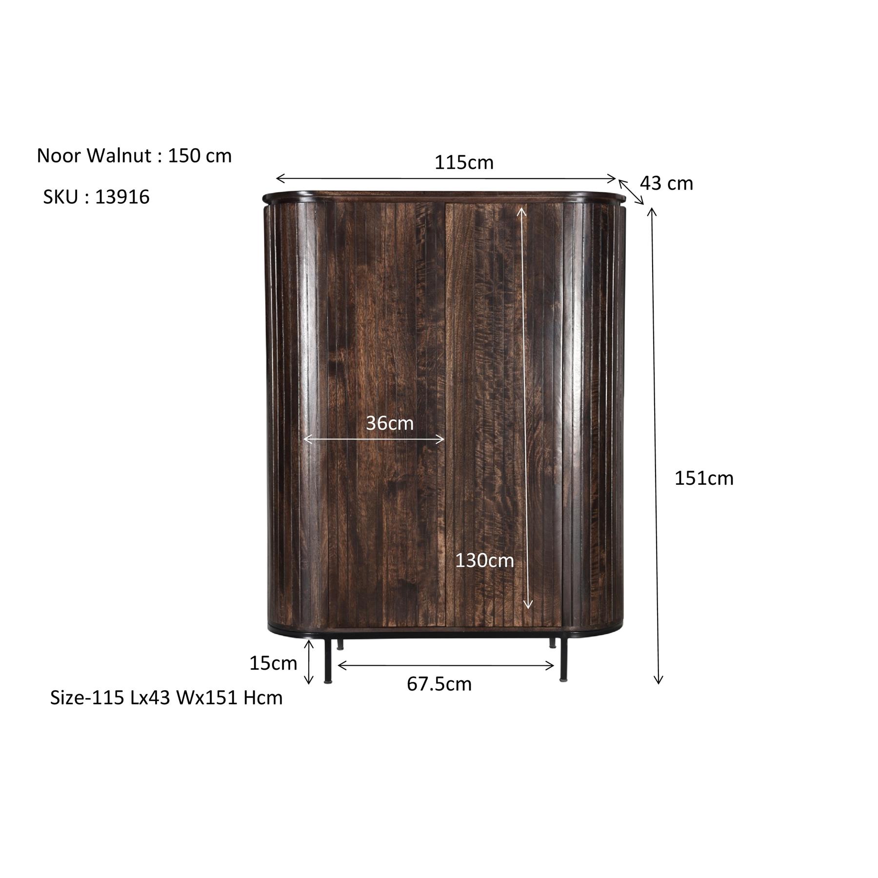 Noor Walnut 150cm