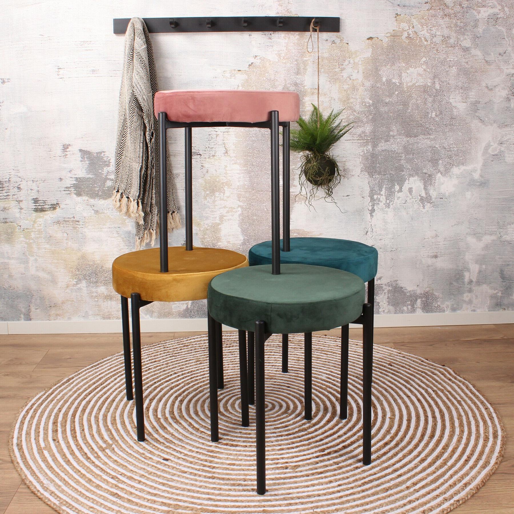 DS4U Mika velvet kruk groen