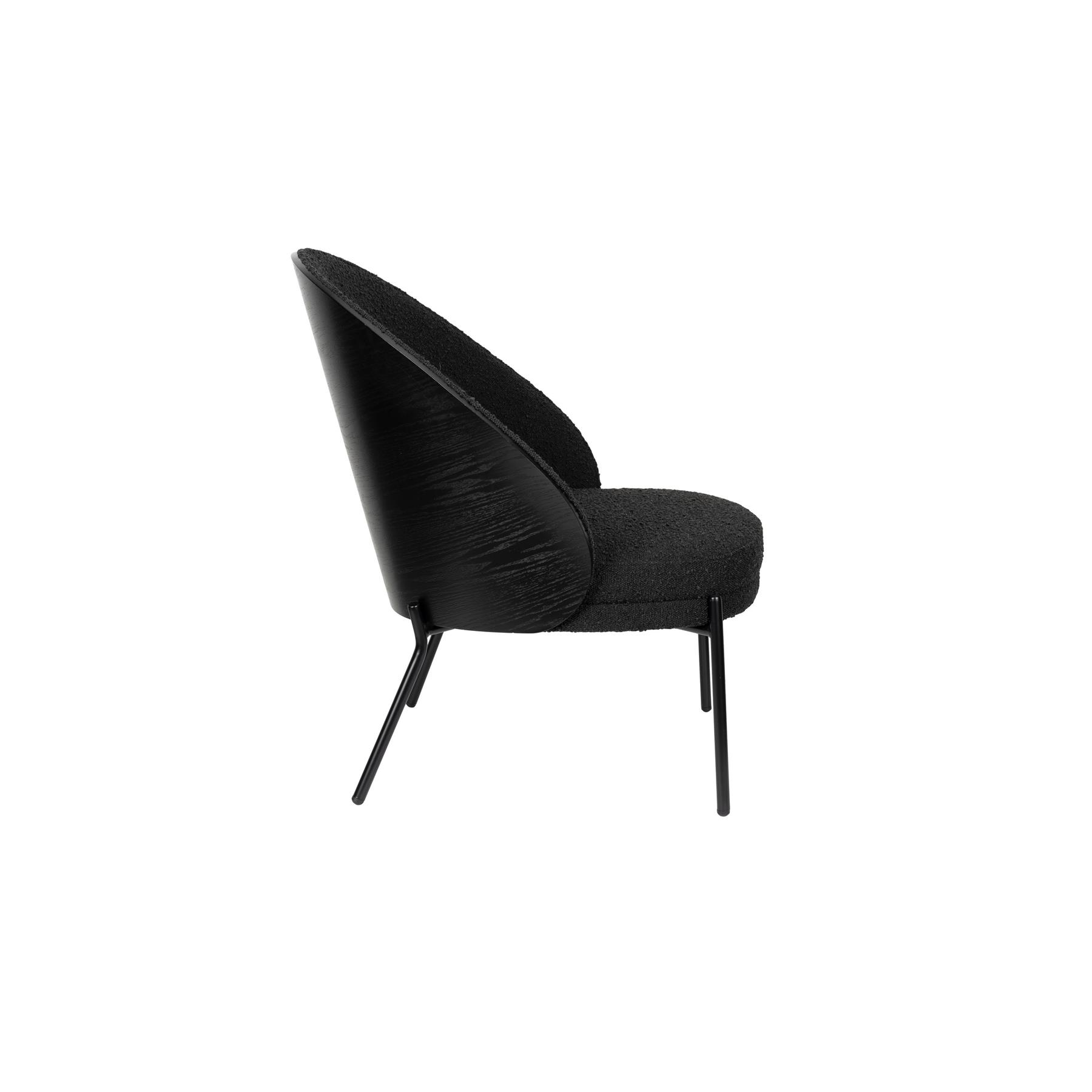 Dutchbone Rodin Fauteuil Bouclé Black - Beige
