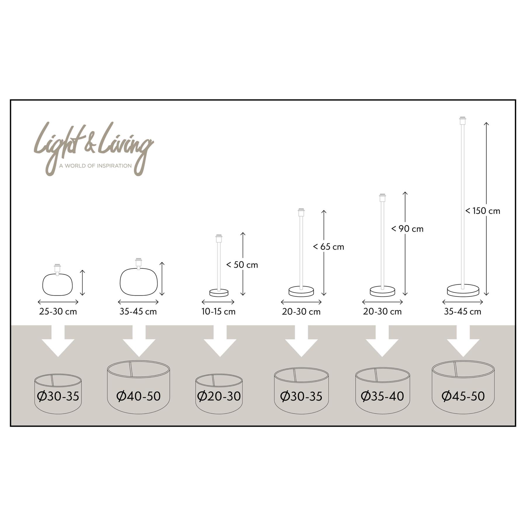 Light & Living Cilinder Lampenkap Livigno - Eiwit - Ø35x25cm