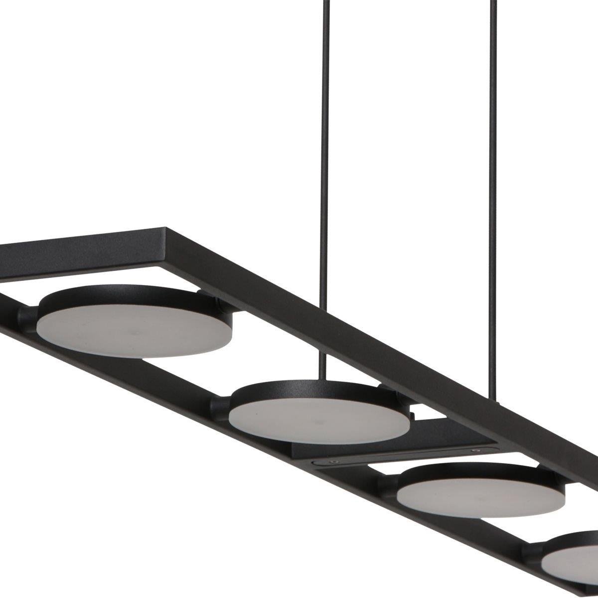 Steinhauer Hanglamp Soleil 4 lichts L 120 cm zwart