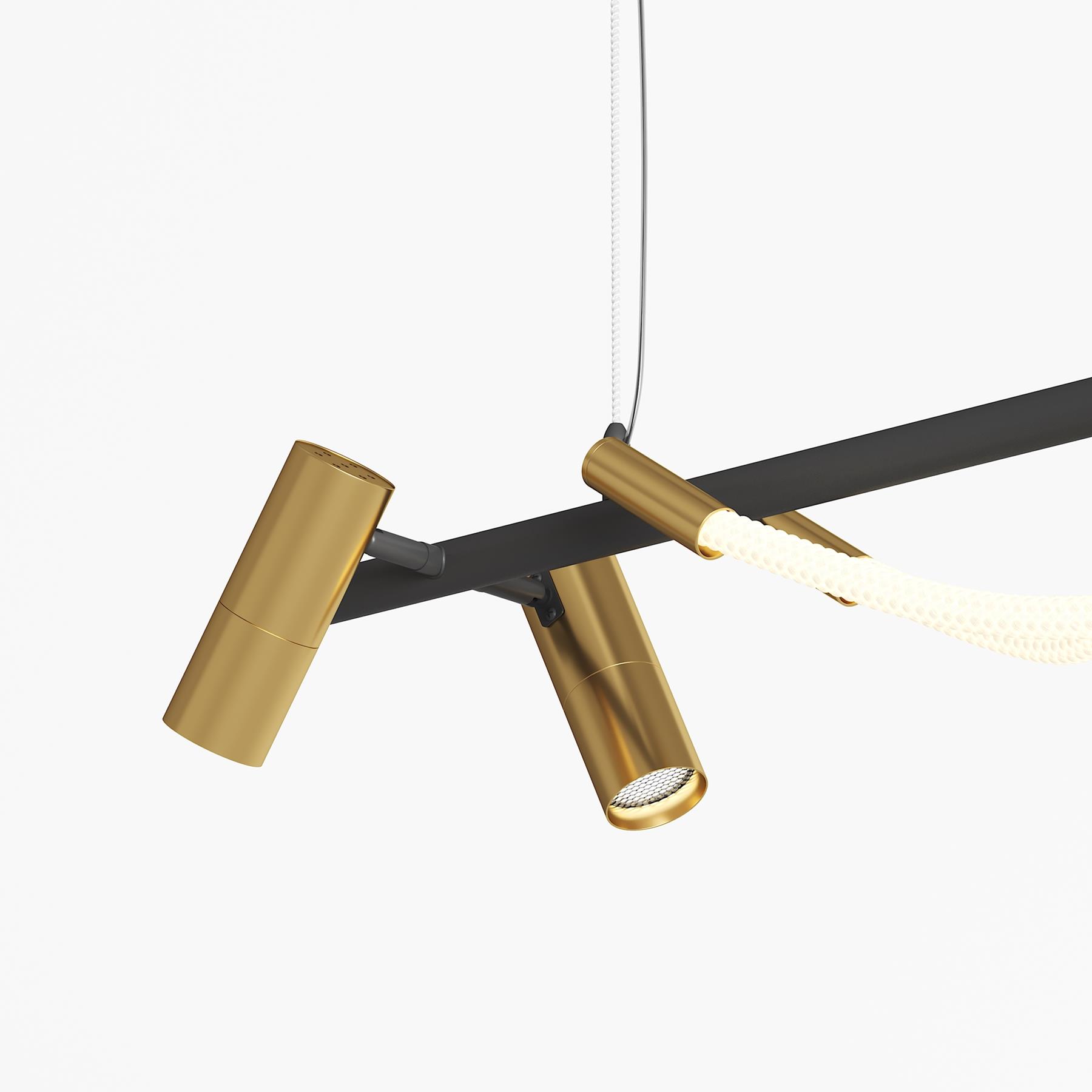 Maytoni - Hanglamp Tau - Zwart met goud